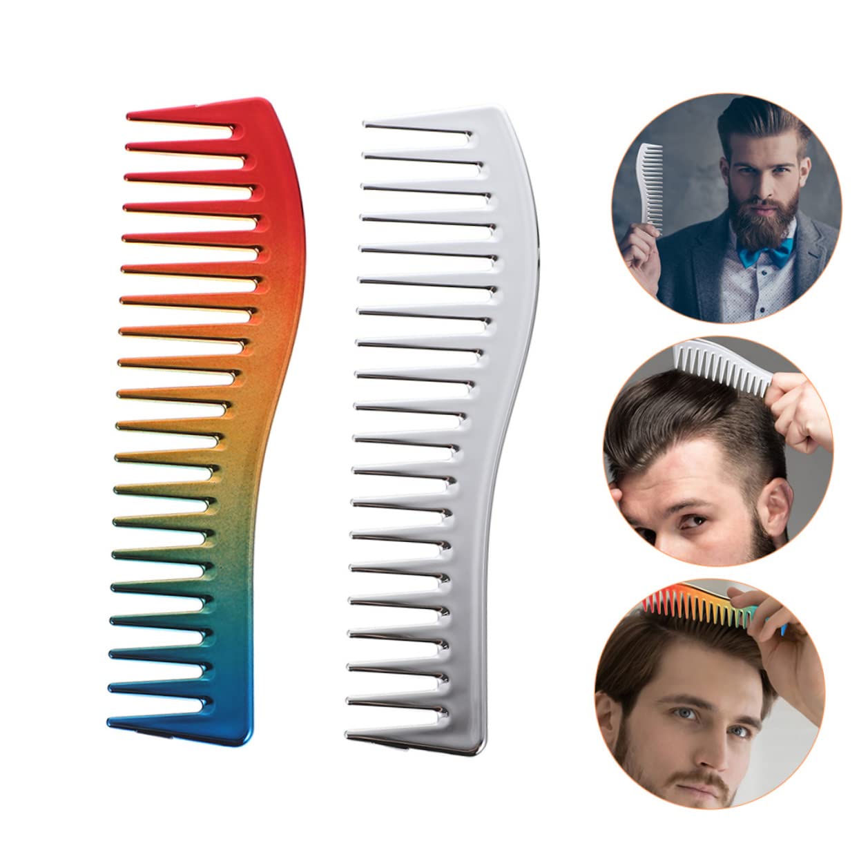 FRCOLOR 6 Piezas Peine Para Cabello Graso Peine De Pelo De Los Hombres Peine De Corte De Pelo Peluquín Para Hombre Cepillo De Pelo Para Peine De Pelo Para Peines Abdominales