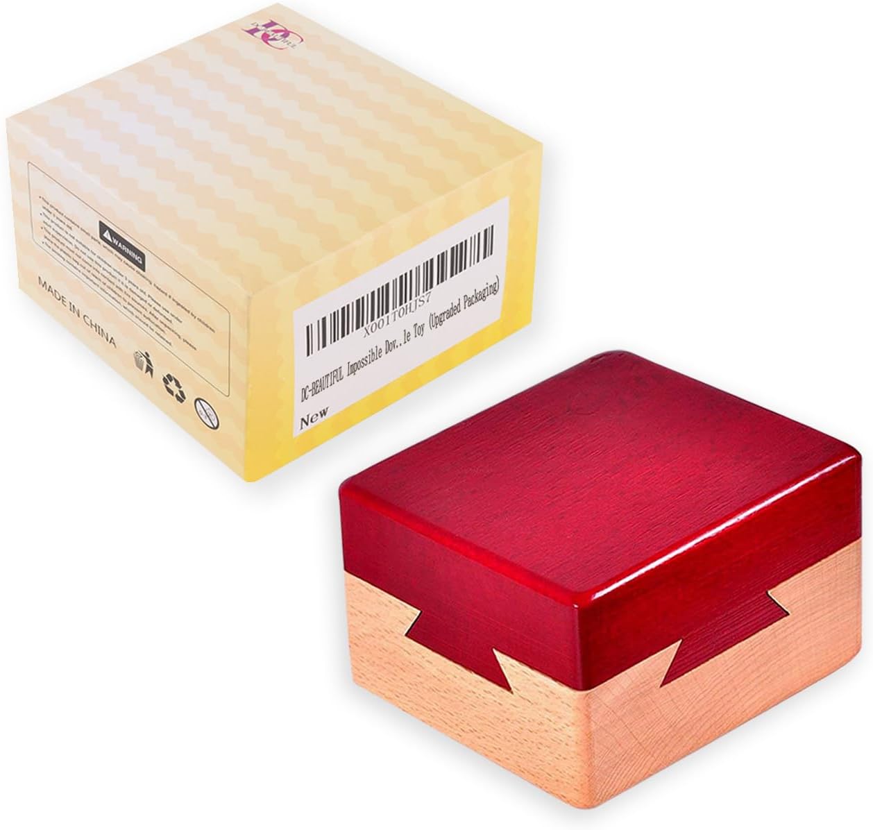 Impossible Dovetail Box Mini 3D Brain Teaser Wooden Magic Drawers Gift Jewelery Box Puzzle Toy