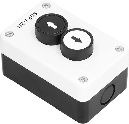 Miniatura 7 de Caja de control de interruptor de subida y abajo, estación de interruptor momentánea de CA 400 V 10 A con orificio de alambre de 0.787 in, para