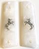 Ajax Grips - Fits: Colt Government Full Size 1911 - Rampant Horse Inlay