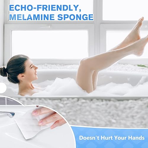 Miniatura 10 de Squish Magic Eraser Sponge, paquete de 18 almohadillas de limpieza para paredes, horno, cocina y limpiador de zapatos con espuma de melamina