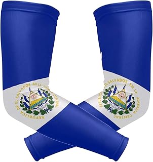 poeticcity El Salvador Flag 1 Pair Arm Sports Sleeves Cooling Warmer UV Protection