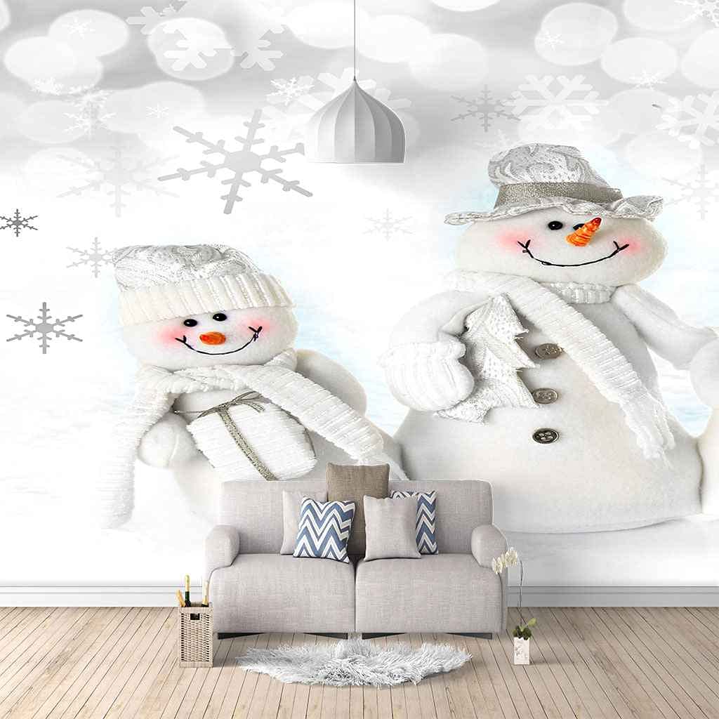 Papier peint canvas 3D Noël : Rénovez votre mur sans colle grâce au format 300x210