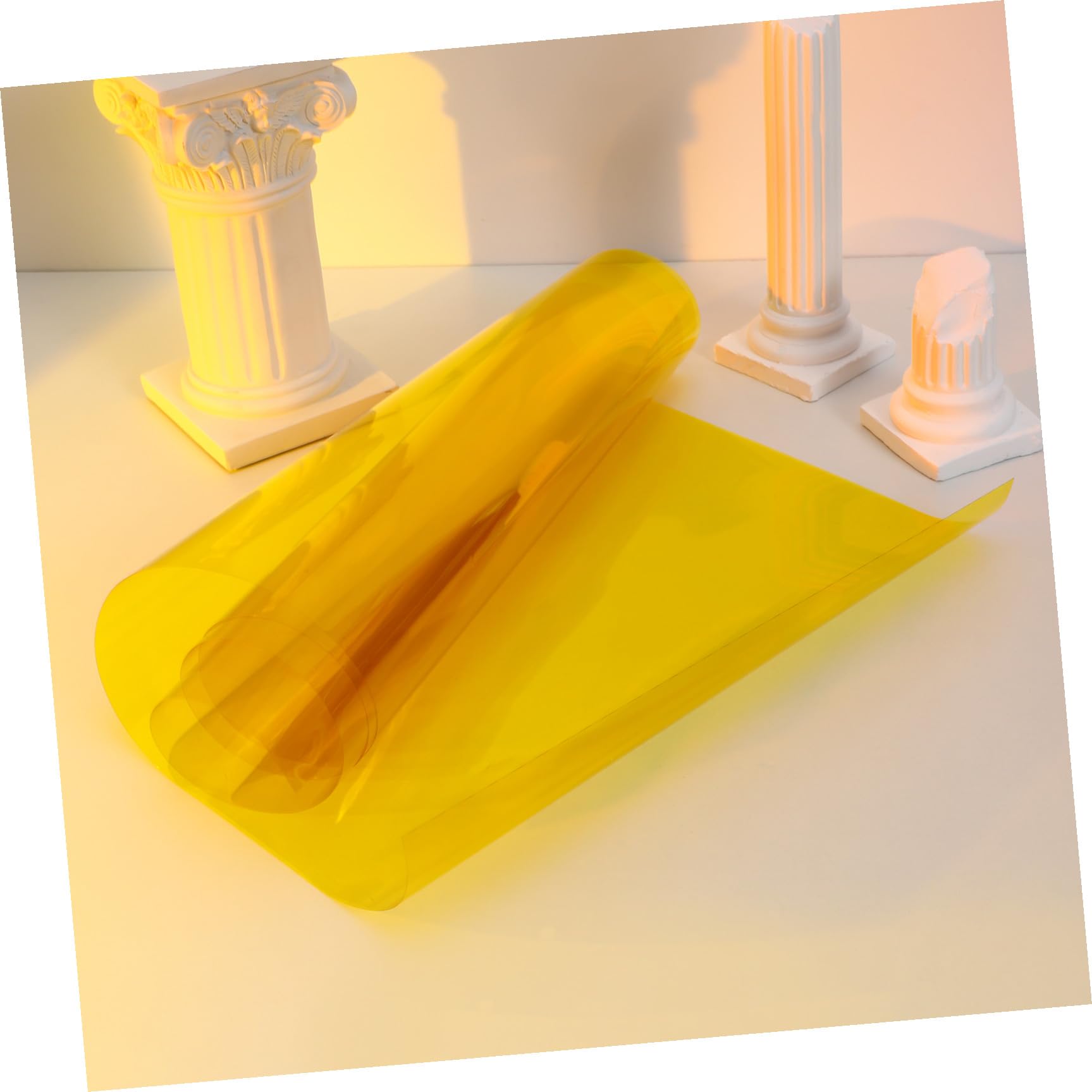 Mikikit Filtro De Gel De Iluminación Superposiciones De Corrección De Color Láminas De Plástico Transparente Atmósfera De Luz De Puesta De Sol para Escenario De Video De Película Amarillo