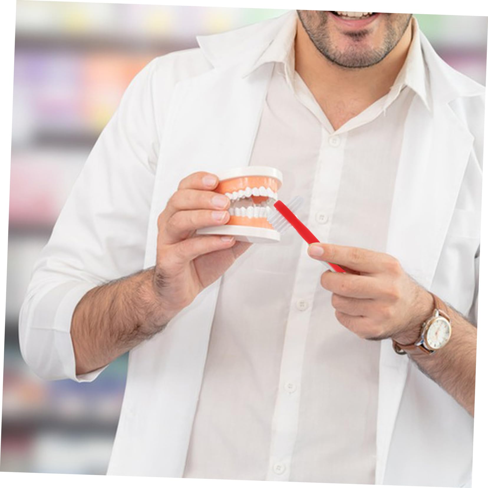 CALLARON 5 Series Cepillo De Limpieza Para Dentaduras Postizas Cepillo De Con Cabezales Firmes Cepillos Para Adultos Cepillo Para Dentaduras Postizas Herramientas De 4 piezas x 5