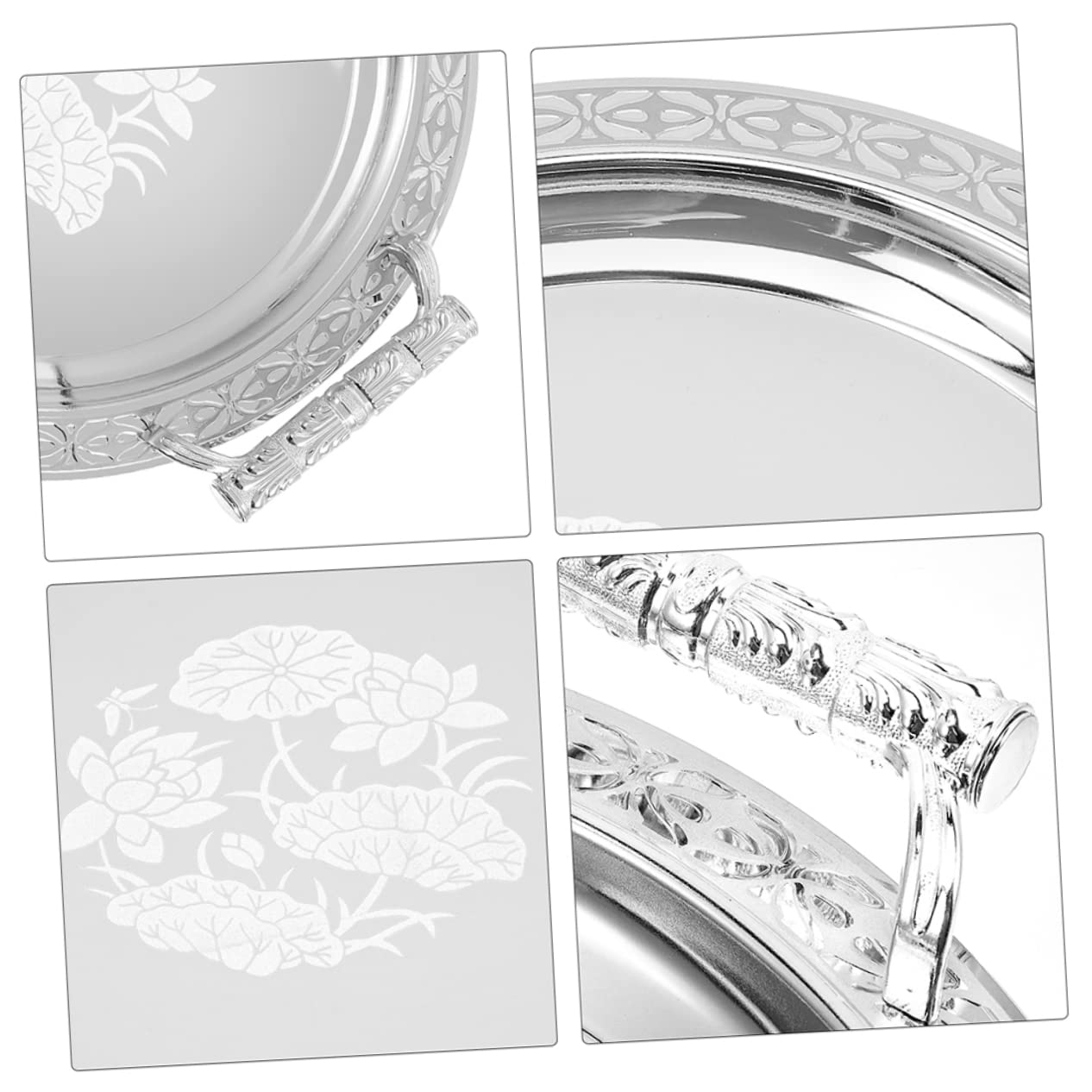 Yardwe Vassoio per Frutta Secca in Acciaio Inox e Plastica per Snack Noci Caramelle e Piccoli Oggetti Design Elegante per Uso Domestico