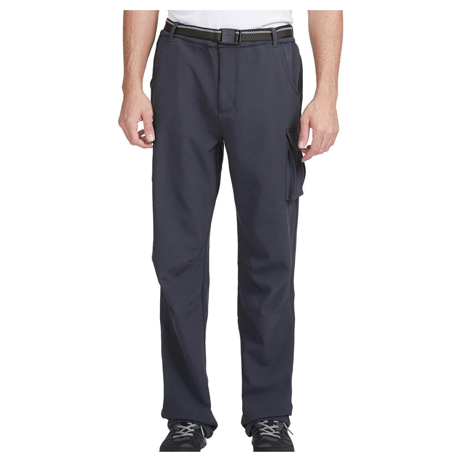 Men's Soft Shell Trousers Hiking Trousers Outdoor Trousers Functional Warm Waterproof Windproof Fleece Lined Winter Trousers