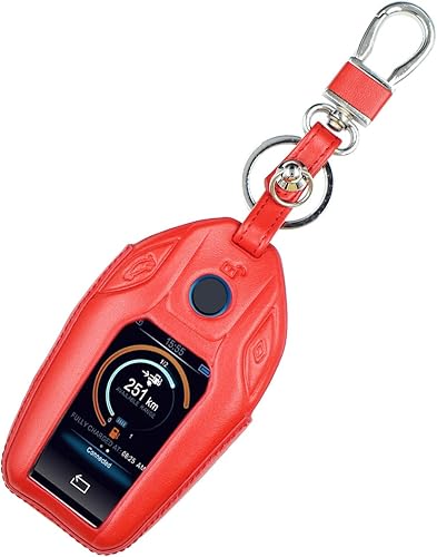 Miniatura 9 de M.JVisun Funda de cuero genuino para llavero BMW Serie 5 6 Serie GT 7 Series 730Li 740 740Li 750Li 760Li i8 X3 X4 X5 X6 X7 Pantalla LCD Pantalla LCD