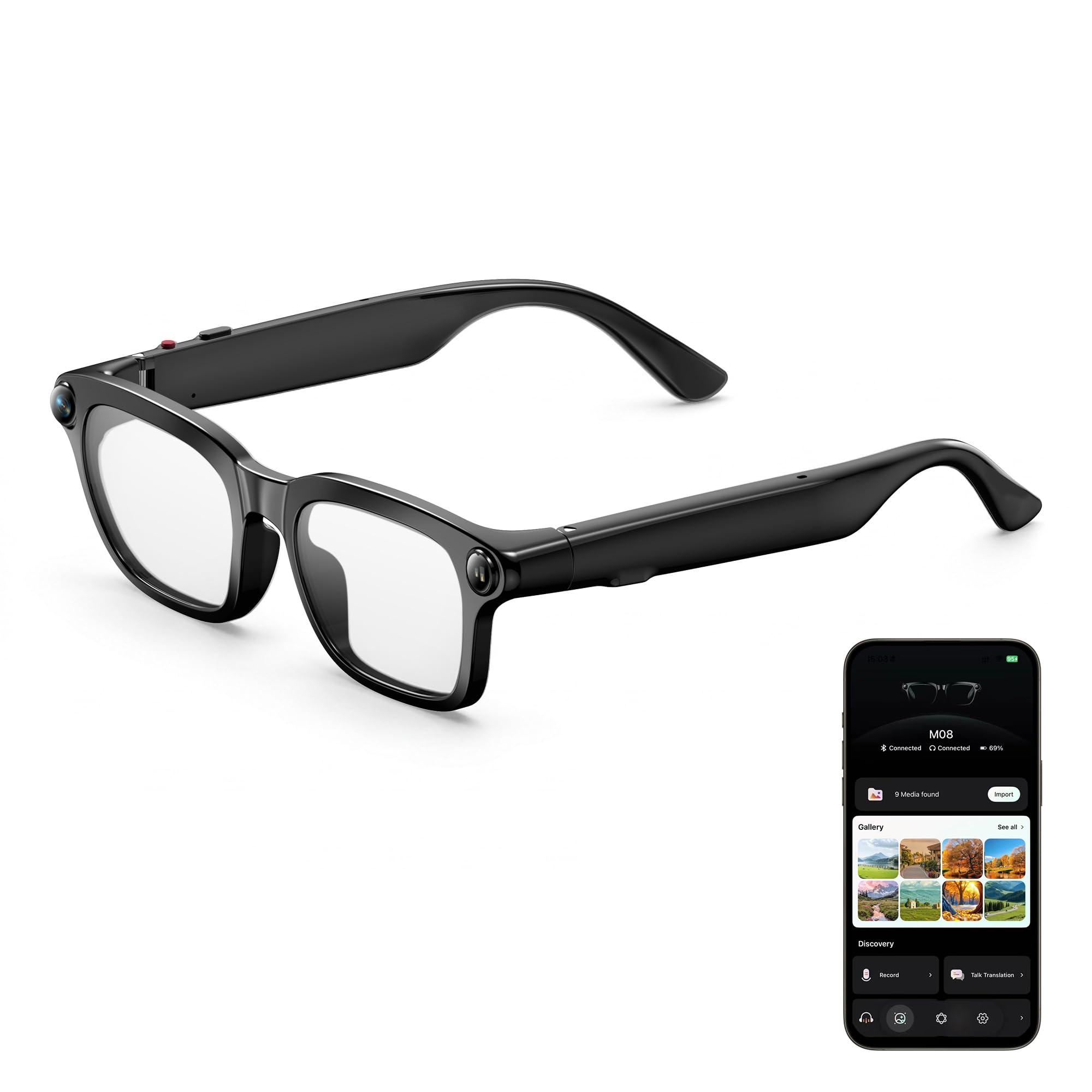 Amazon.com: Smart Glasses with Bluetooth Audio, Music, Hands-Free