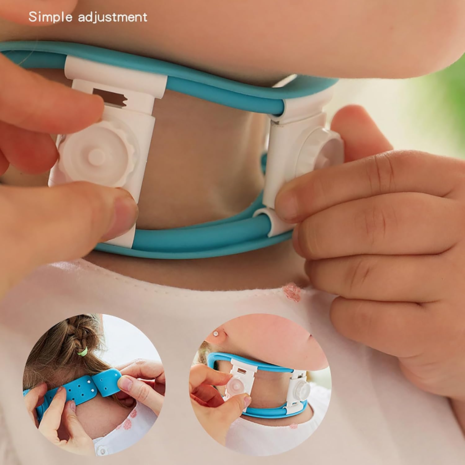 Collarín Cervical para Niños, con Hebilla De Fijación Ajustable Y Diseño Extraíble, Tratamiento Eficaz De La Tortícolis Desde Los 6 Meses hasta Los 7 Años, para El Latigazo Cervical