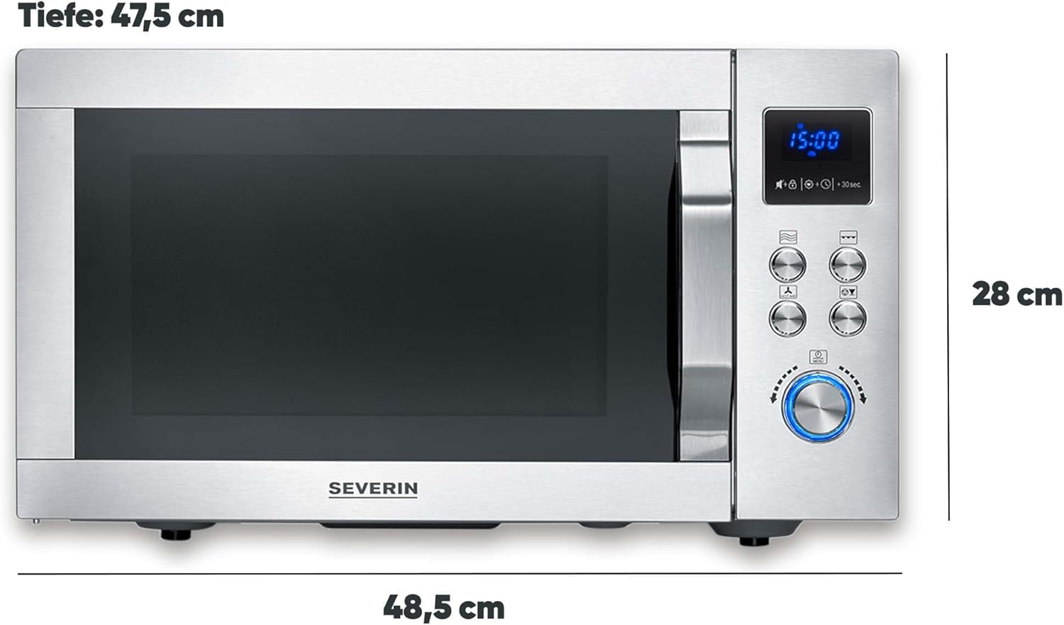 Dimensions of the SEVERIN MW 7982 microwave oven