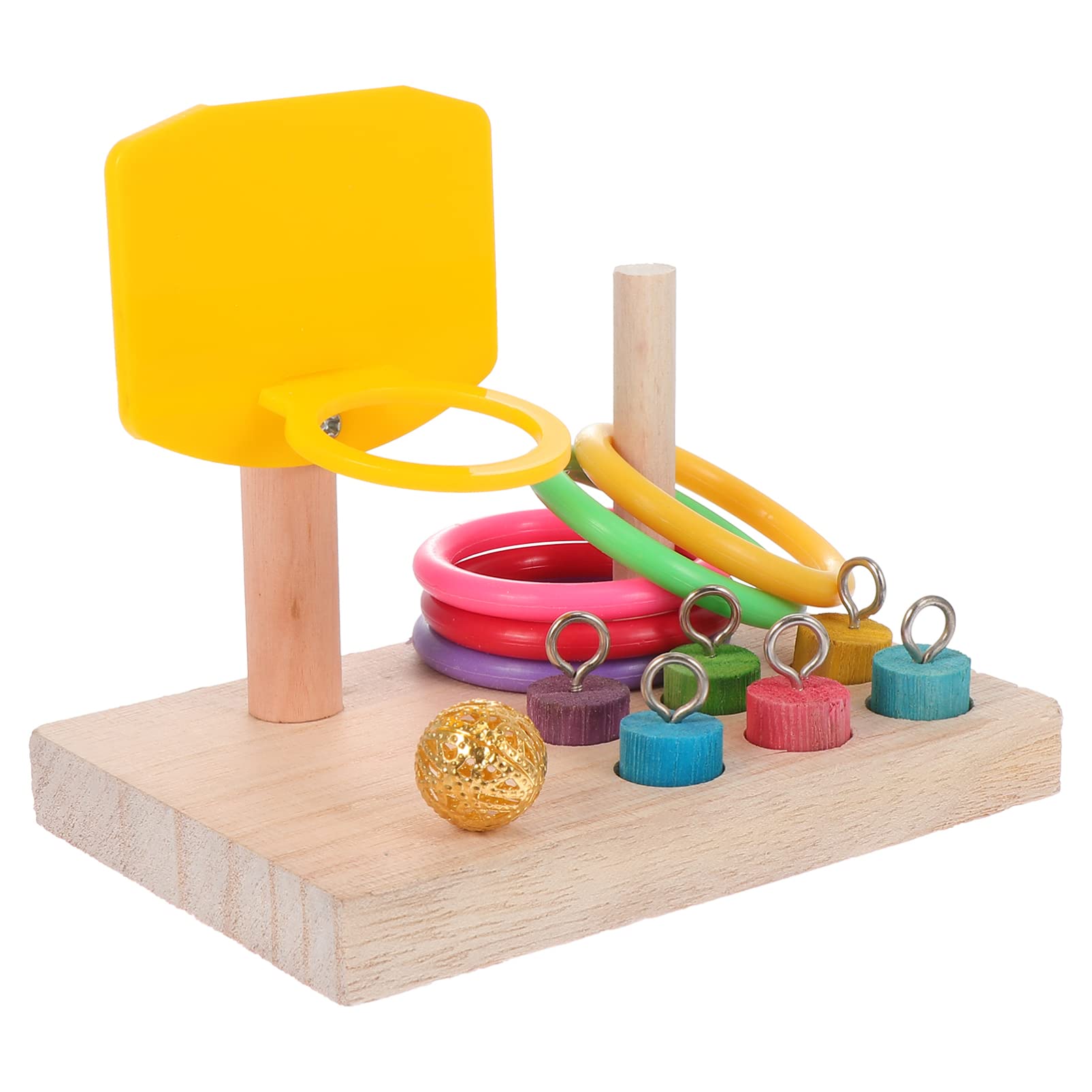 VANZACK 3juegos Juguete De Baloncesto para Perros y Pájaros Accesorio Interactivo De Entrenamiento para Periquitos y Loros Juguete De Entretenimiento Aros De Color y Material Resistente