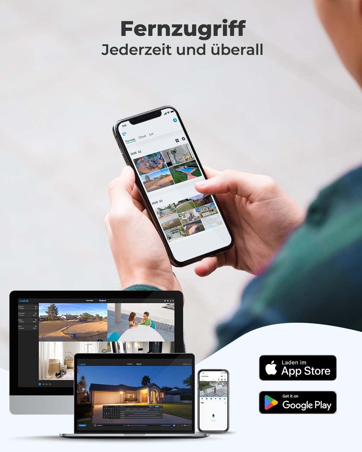 Reolink 16CH 4K PoE NVR Überwachungssystem Rekorder mit 4TB Festplatte, Videoüberwachung für Haus, Innen, Aussen Sicherheit. Unterstützt 16MP/12MP/4K/5MP/4MP HD IP Kameras, RLN16-410