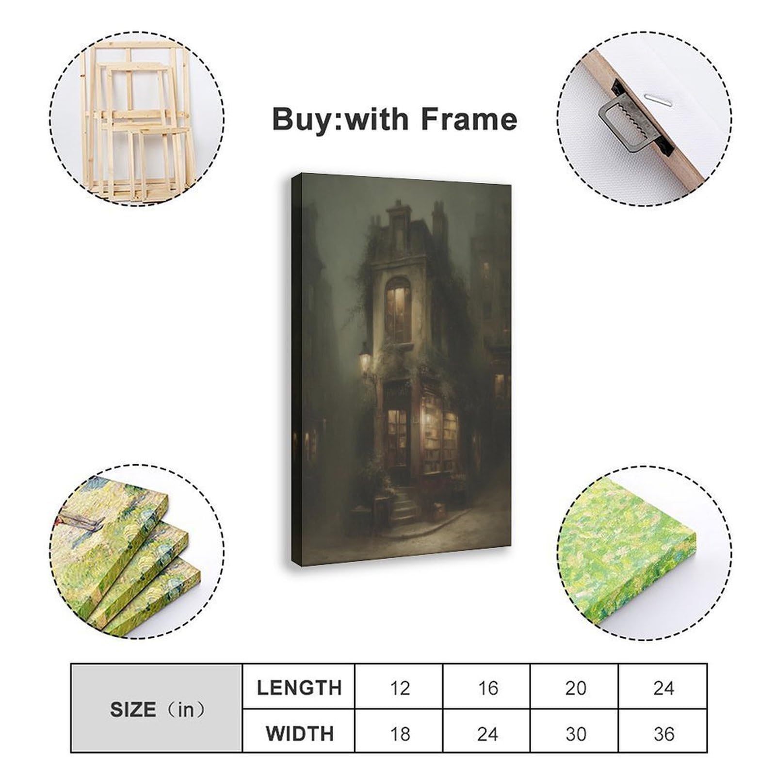 Poster su tela illuminato, decorazione per camera da letto, ufficio, stanza, regalo, 61 cm L x 91,4 cm W