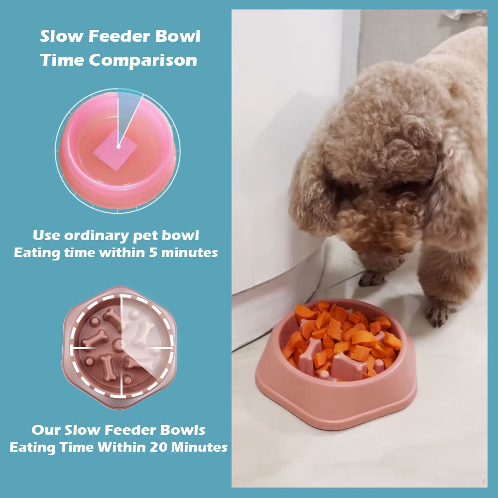 Cuenco de alimentación lenta para perros, comedero para perros, cuenco para cachorros, comederos para puzzles..