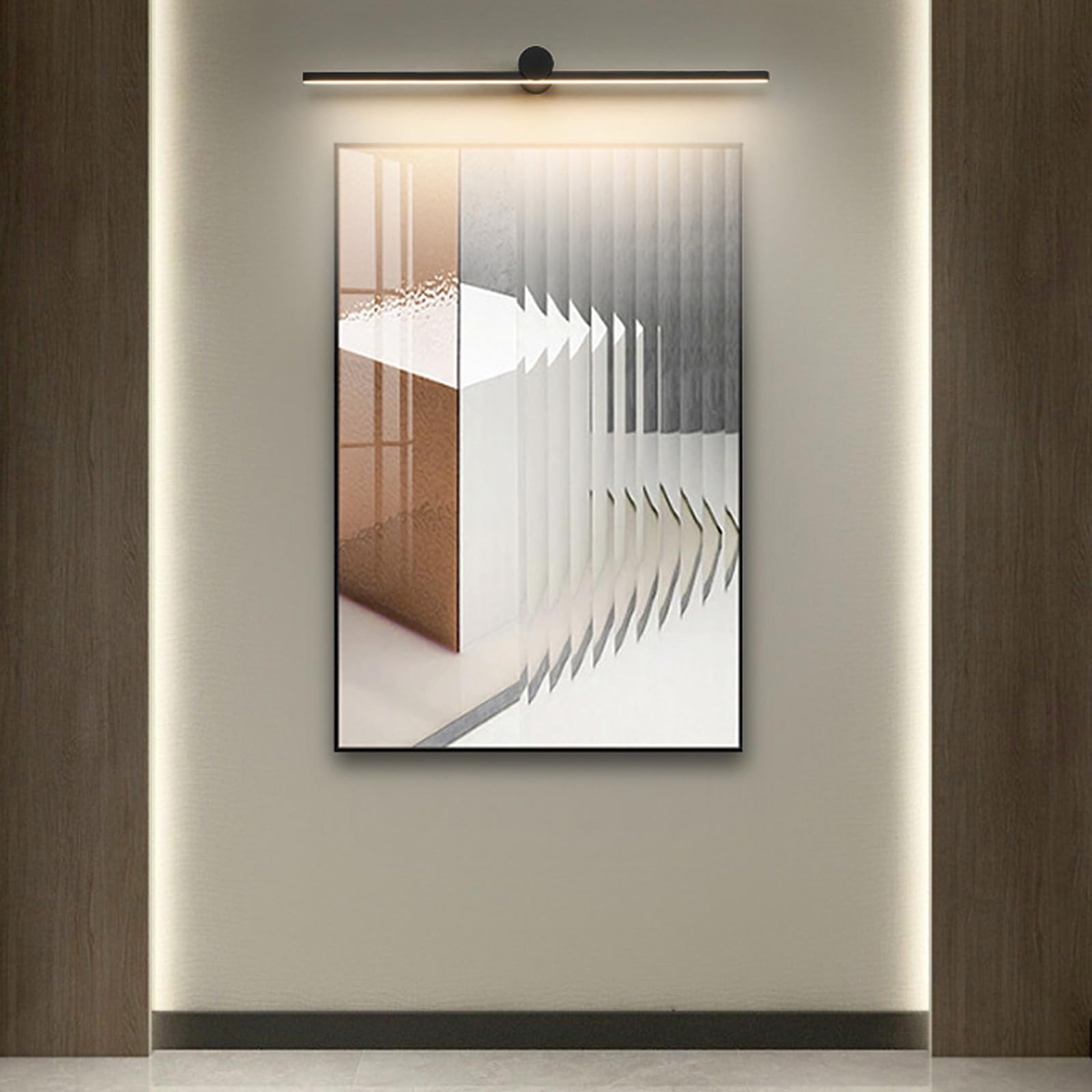 LED Spiegelleuchte Wandlampe Indoor Wandleuchte Bad Spiegel Wasserdicht Wandbeleuchtung Lange Wandleuchten Aluminium für Schminklicht Spiegellampen Badezimmer (Weiß-Weißes Licht,80cm)