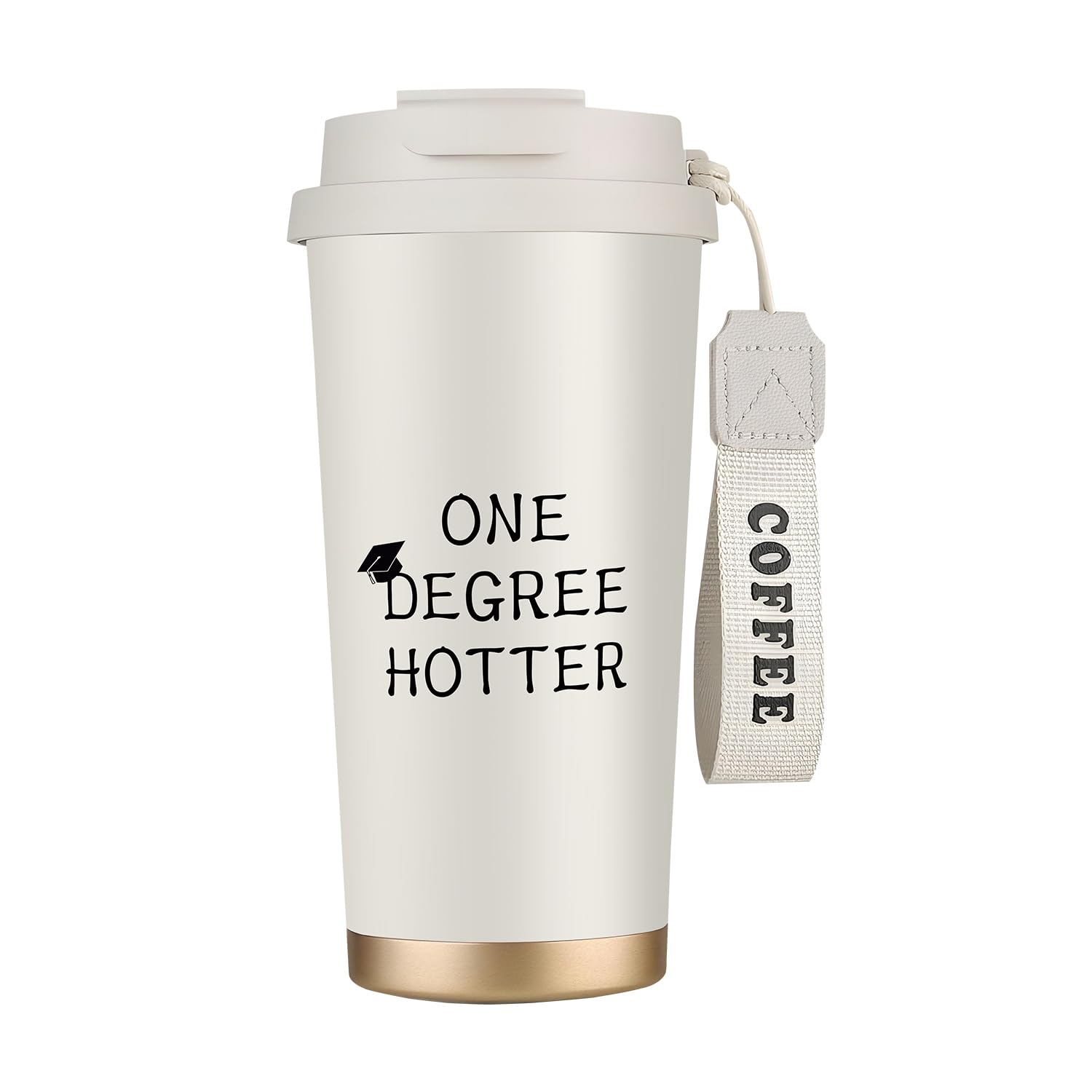 Graduation Gifts for Her, Him - 18 oz Insulated One Degree Hotter Mug - 2026 Funny College, Masters Degree, Phd Graduation Gifts for Women Men - mugs gift, Stainless Steel Travel Cup with Lid & Straw