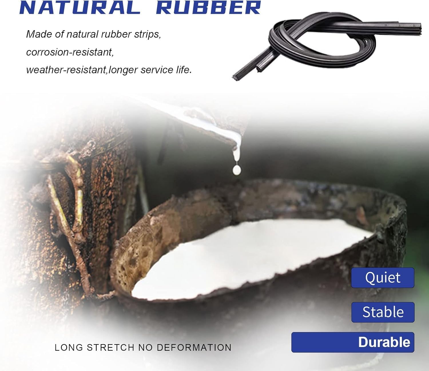 Automotive Replacement Windshield Wiper Blades for Mercedes-Benz E230 2007, Quiet and Durable Windshield Wiper Blades Stable Car Wiper Blades