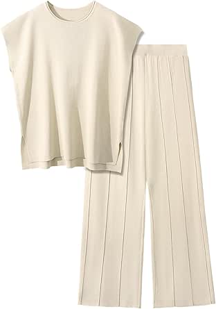 UMIPUBO Zweiteiler Damen 2 Piece Loungewear Set Freizeit Strickpullover