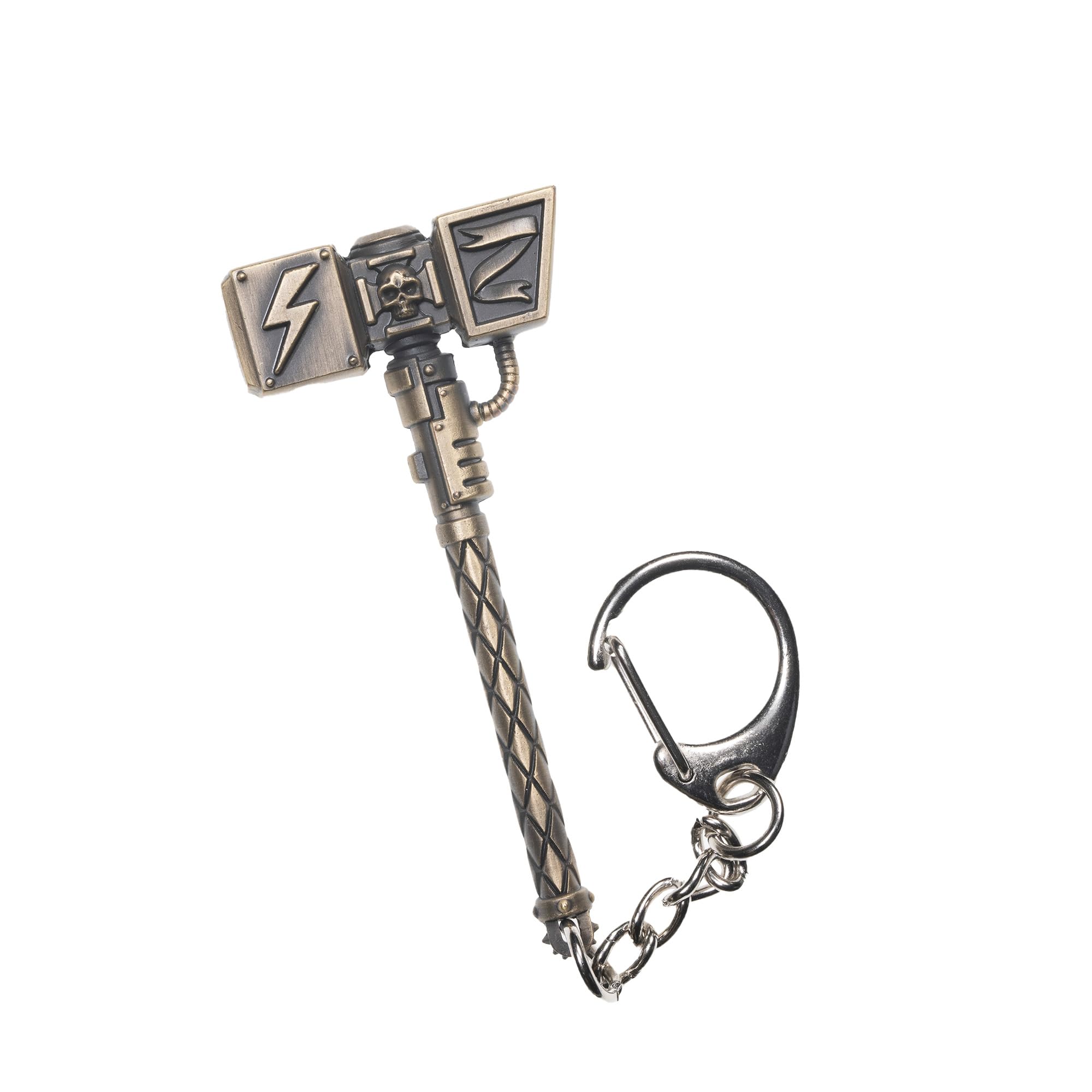 Starforged Men's Thunder Hammer Keychain Warhammer 40000 Thunderhammer & Thunderhead Keychain Space Marines Astartes Wh40 Jewelry
