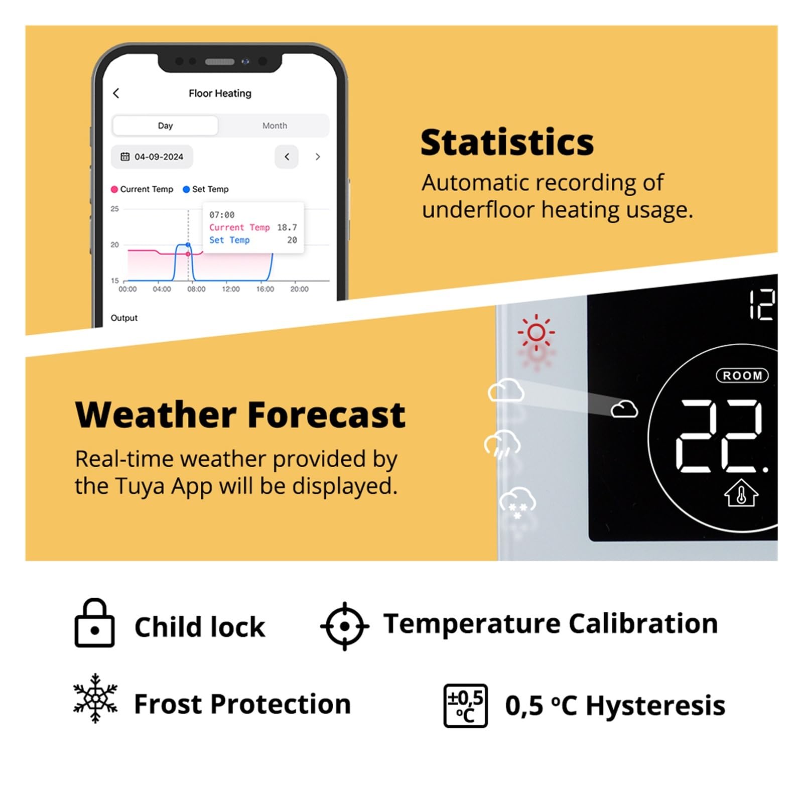 Termostato WiFi for riscaldamento caldaia a gas Regolatore di temperatura alimentato a batteria Termostato ambiente intelligente con telecomando APP