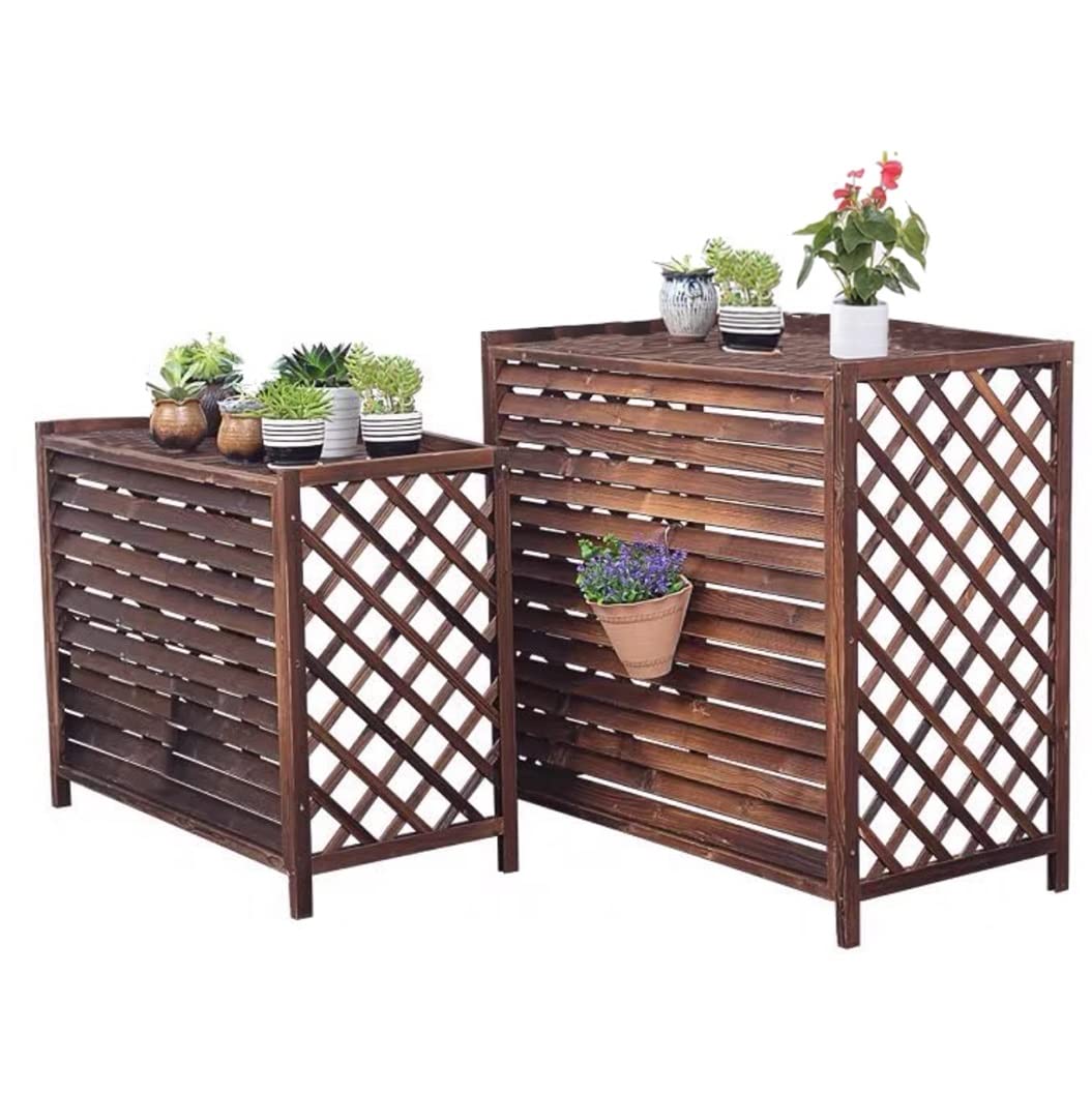 CENAP Flower Stand Outdoor Shell Blinds, Outdoor Air Conditioning Cover Privacy Fence, Weather Resistant Air Conditioner Rack, For Outside To Hide Air Conditioner (Size : 120x58x100cm)