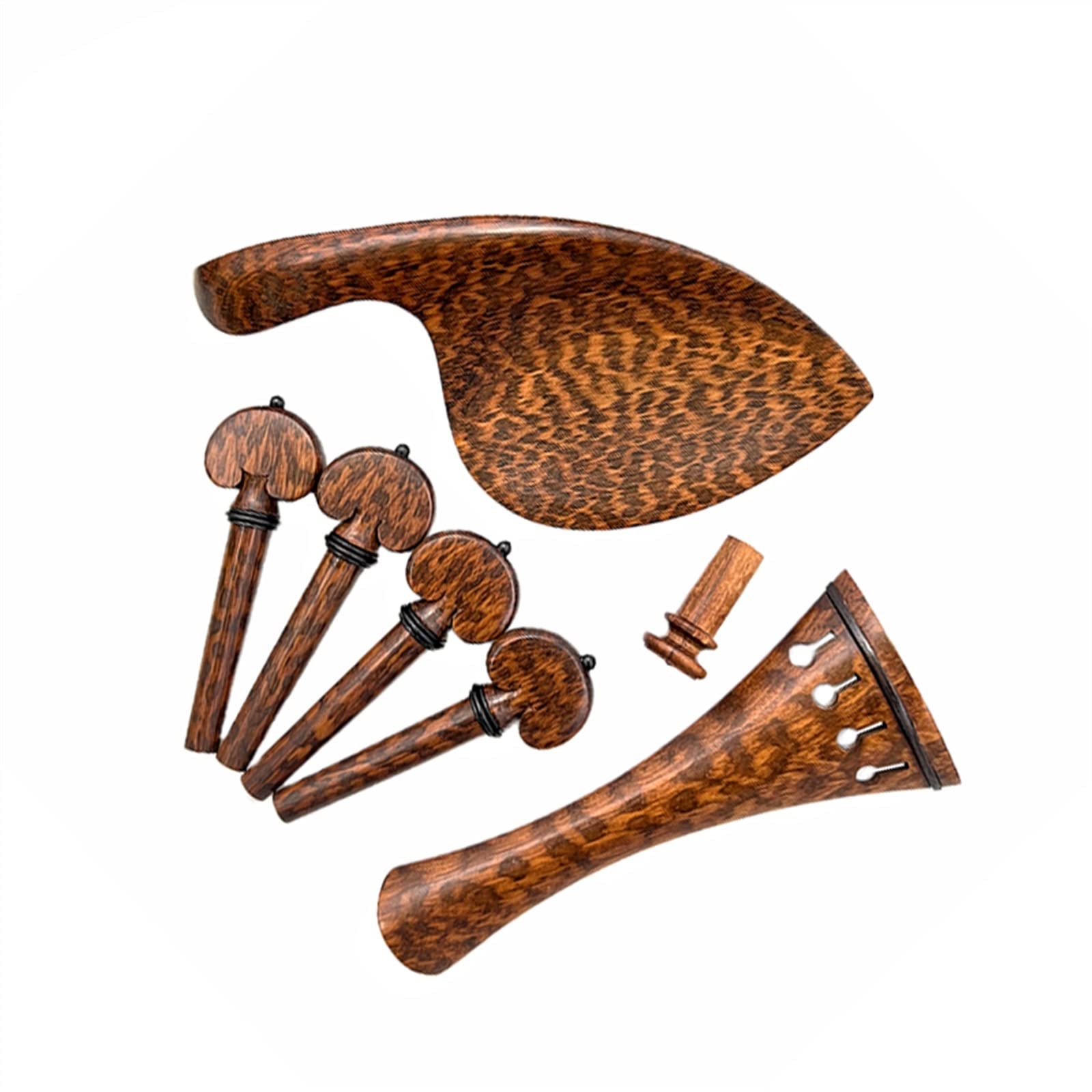 Skrzypiec Akcesoria 4/4 Skrzypce Zestaw Części Akcesoriów Z Naturalnego Drewna Wężowego Tailpiece Kołki Stroikowe Kołki Podbródka/uchwyt Podbródka (Color : 01)