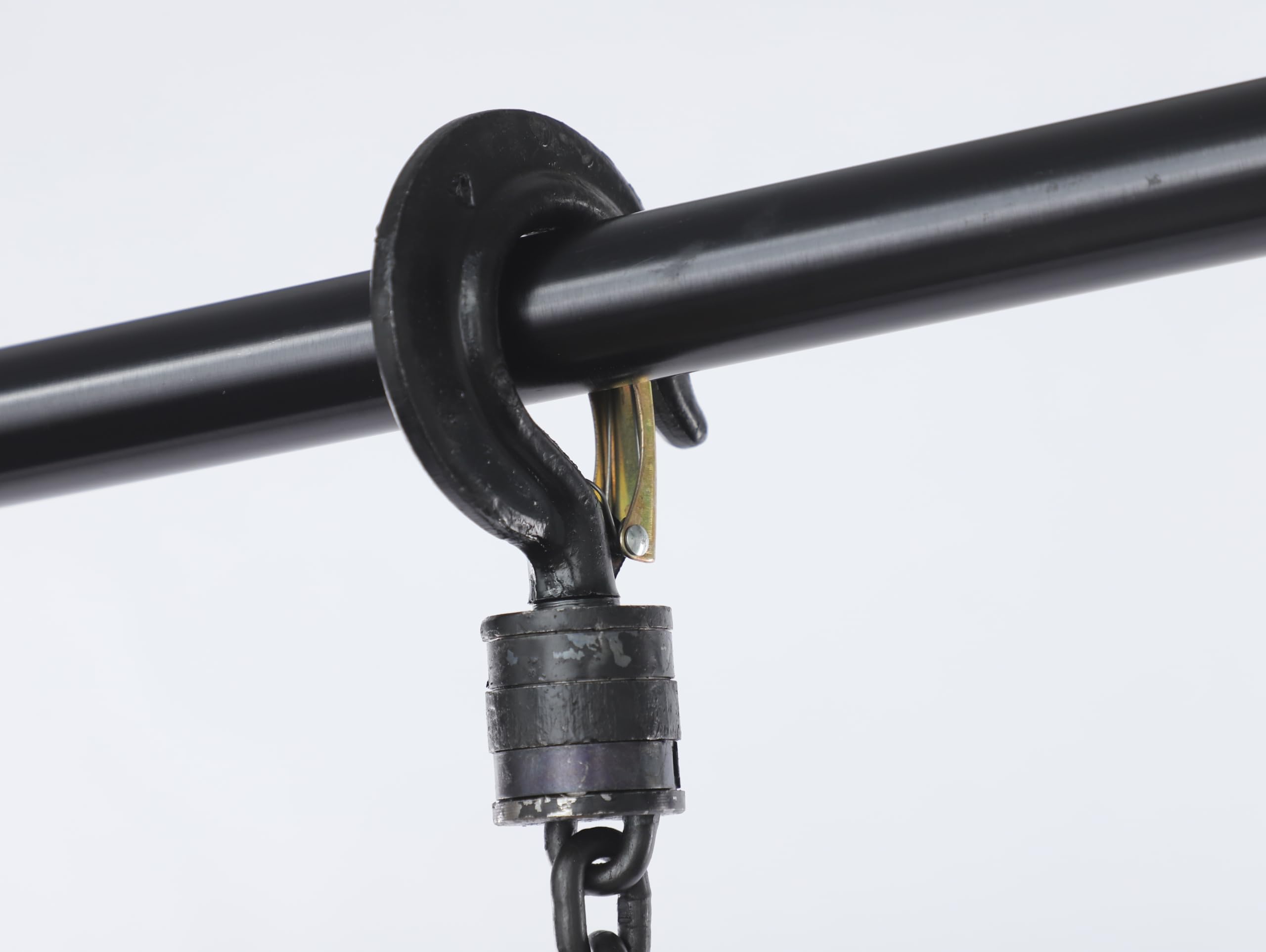 Paranco a catena da 1 T, con gancio girevole a 360°, altezza di sollevamento 6 m, con catena G80, sollevamento manuale, fino a 1000 kg, portatile, per cantieri, garage o officina (nero)