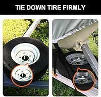 Vista 4 de Soporte de Montaje de Neumático de Repuesto para Remolque Portador con Perno en U Apto para Montaje Lateral de 4 o 5 Orejetas