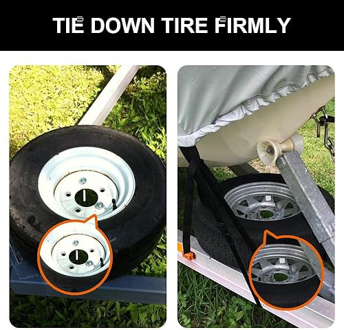 Miniatura 4 de Soporte de montaje de neumático de repuesto para remolque con perno en U, apto para montaje lateral de 4 o 5 lengüetas