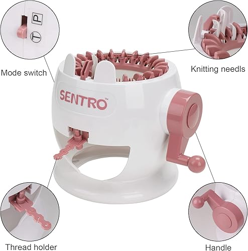 Miniatura 4 de YIMORIA Sentro - Máquina de tejer rotativa para adultos y niños, inteligente de 22 agujas, adecuada para principiantes, calcetines eficientes de