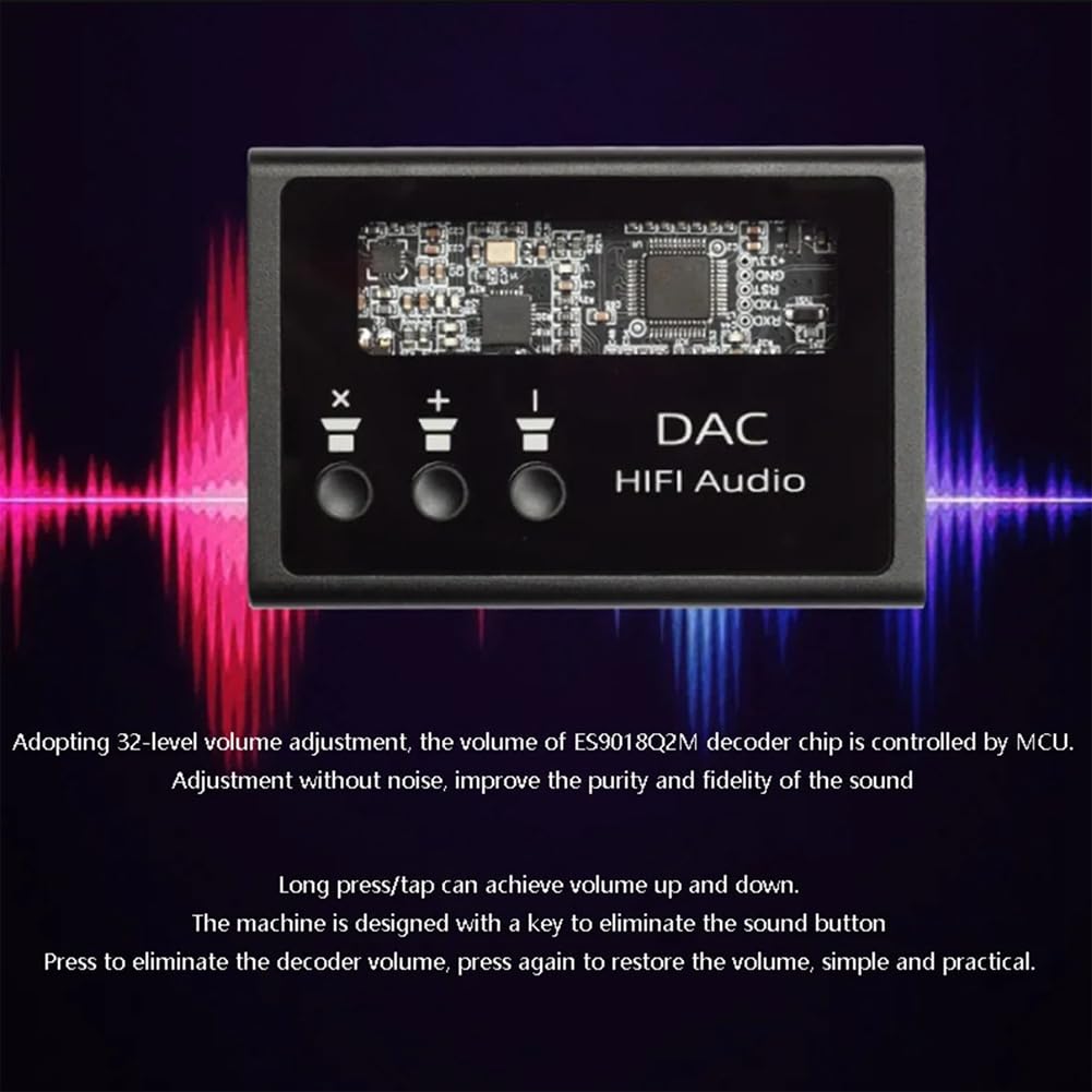 Decoder HiFi per Telefono Cellulare Scheda Audio per Computer Amplificatore per Cuffie DAC Audio di Febbrile MAX97220USB Asincrono Es9018