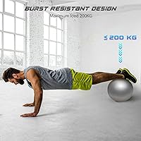 Vista 3 de Pelota de ejercicios de pilates de 9 pulgadas para yoga, ejercicio de estabilidad, entrenamiento, gimnasio, pelotas resistentes a estallidos