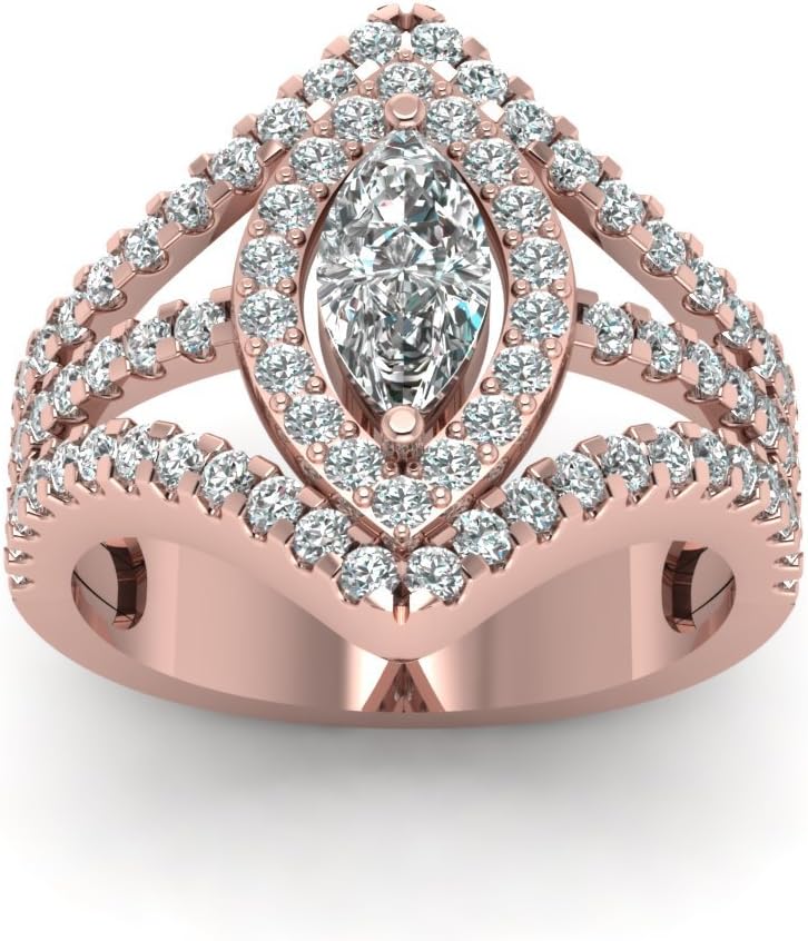 CustomizedGifts Choose Your Gemstone Twisted Vine Diamond CZ Ring rose gold plated Heart Shape Side Stone Engagement Rings Everyday Jewelry Wedding Jewelry Handmade Gifts for Wife US Size 4 to 12