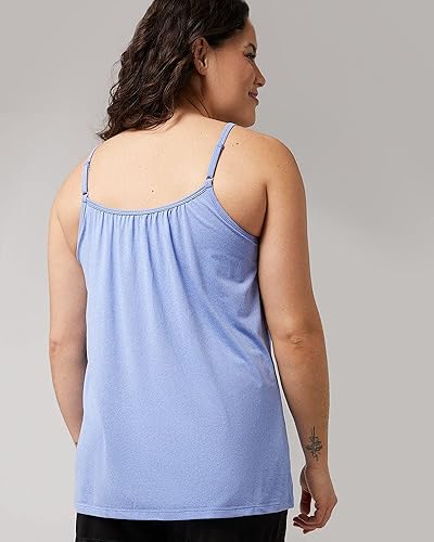 Vista 6 de 32 DEGREES Camiseta de tirantes para mujer, drapeada, con copa integrada