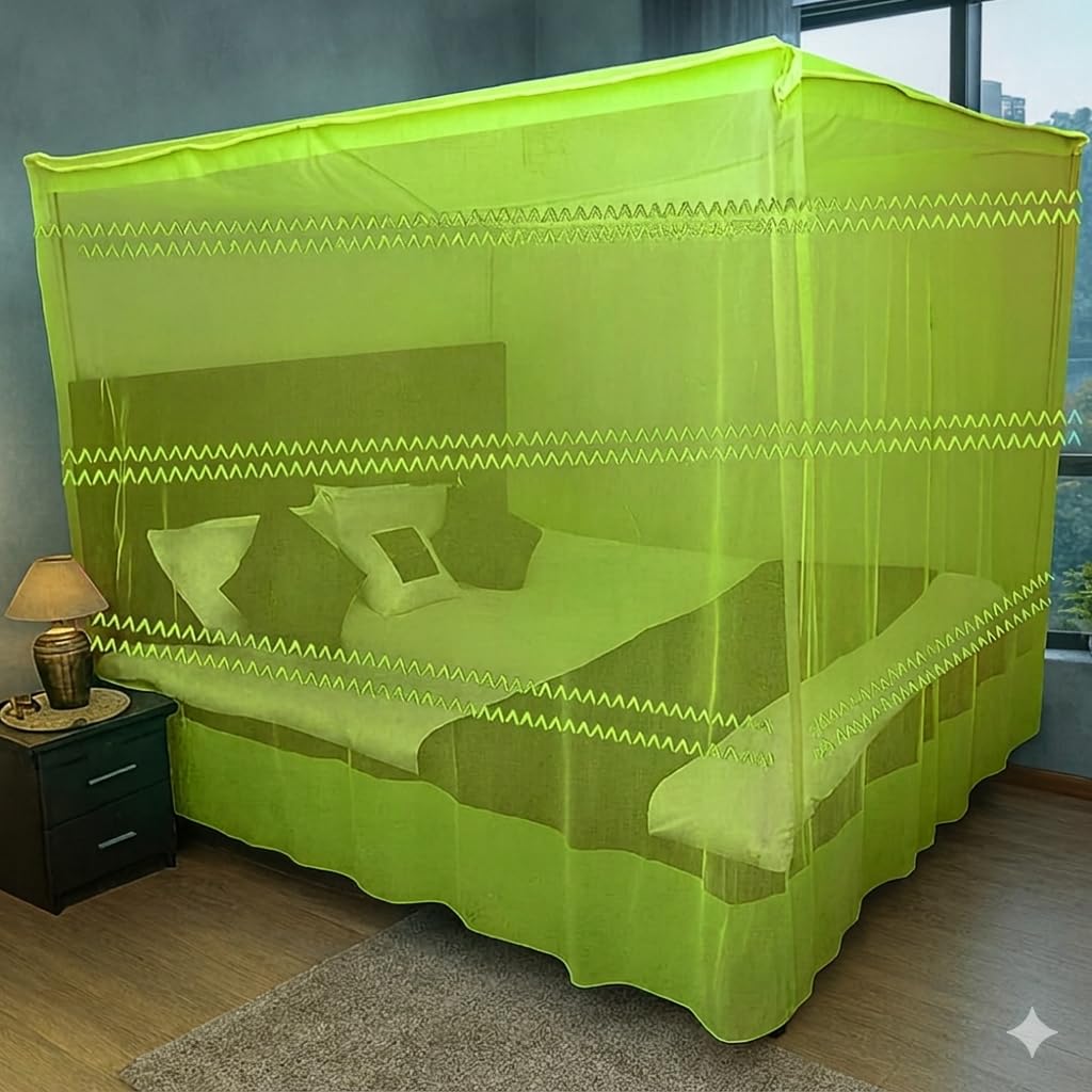 Luxury Purple Mosquito Net - Double Bed Protection -11