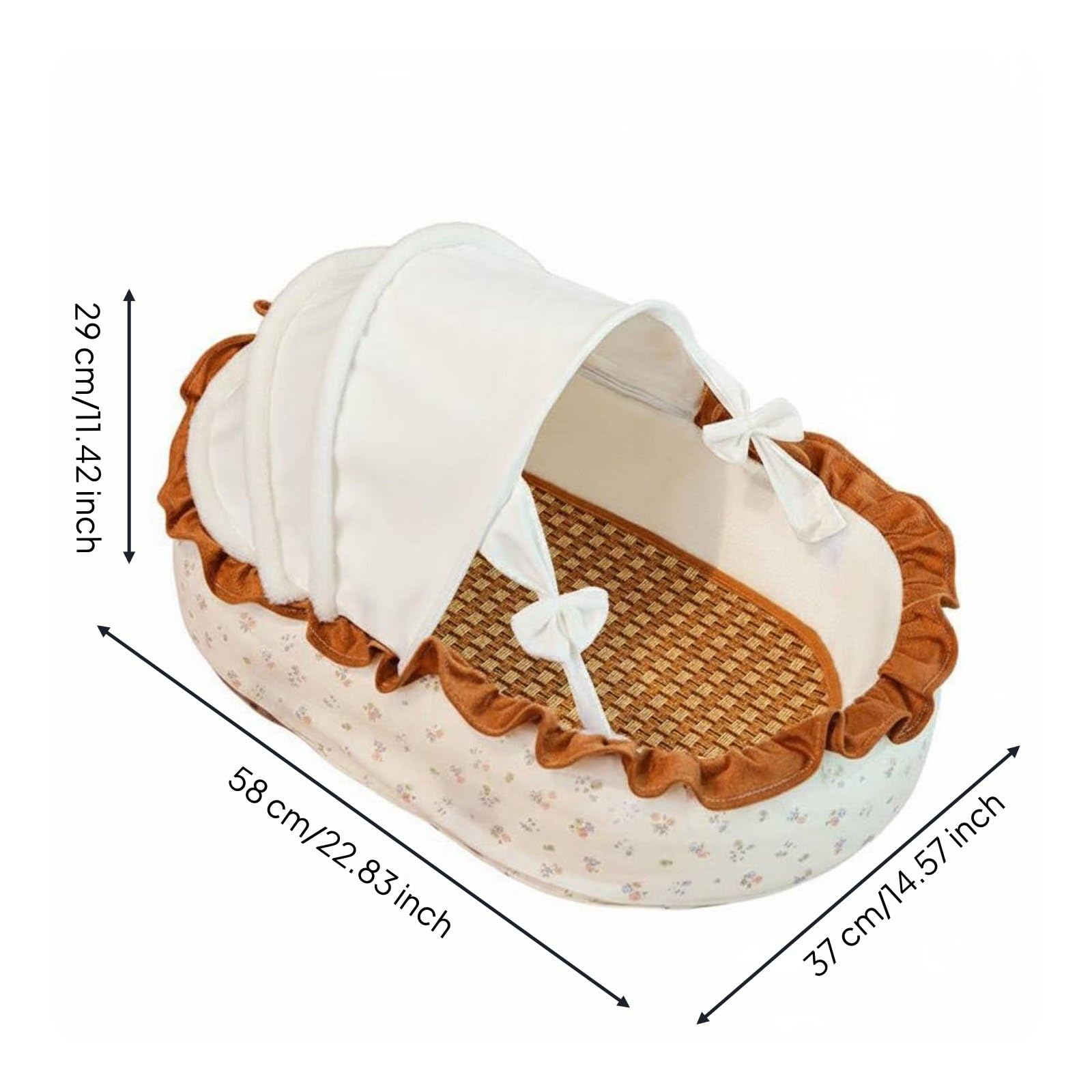 MagiDeal Lit Rafraîchissant pour Chat Lit Berceau Balançoire Nid Hammac Aéré Coussin Amovible Lavable Conception Respirante Bois et Tissu Adapté aux Chats et, French Cat Bed