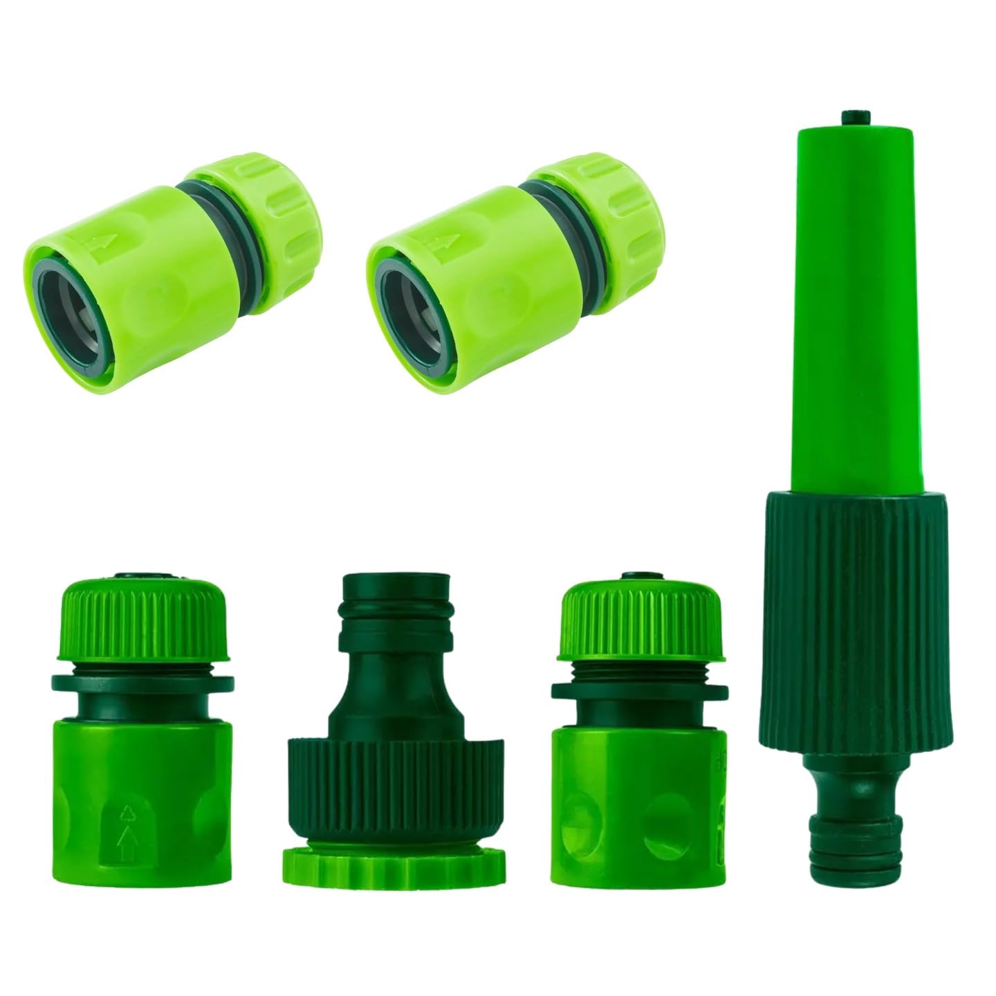 VERTO Schlauchtrommel + Gartenschlauch 20m + Wasserspritze + 3 x Schlauchverbinder, Wasserstop, Hahnverbinder - Gartenbewässerung Komplettes Starterset