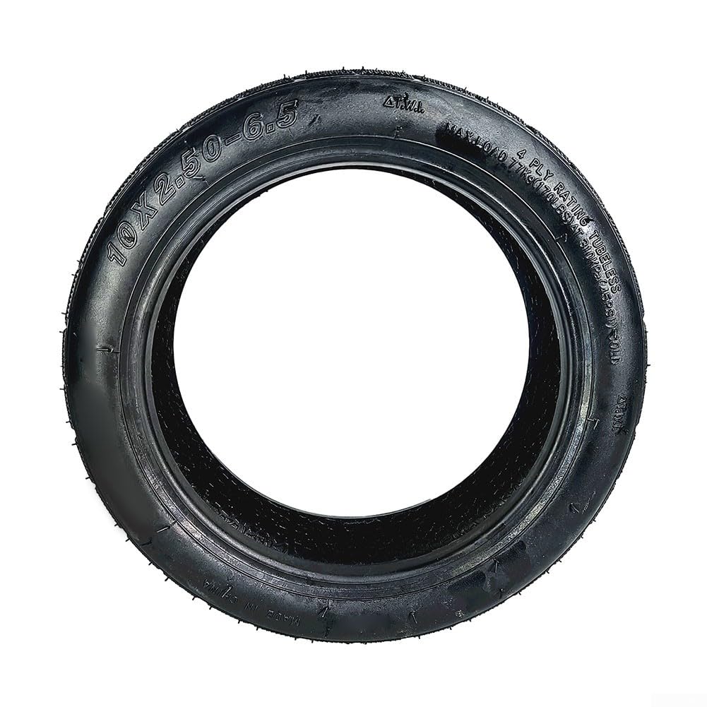 Tubeless Scooter Tyre, 10X2.50-6.5 Electric Scooter Thickened Pneumatic 60/70-6.5 Puncture-Proof All-Terrain Replacement