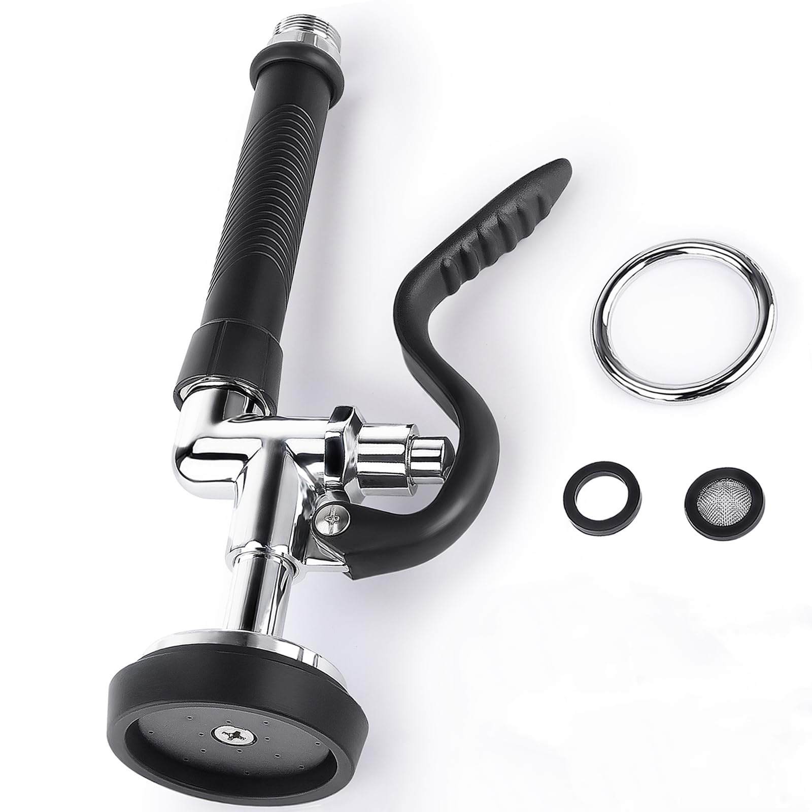 業務用 シンク用 蛇口 プリンススプレー付き 壁取り付けタイプ 30cm 業務用 シンク用 蛇口 プリンススプレー付き 壁取り付けタイプ