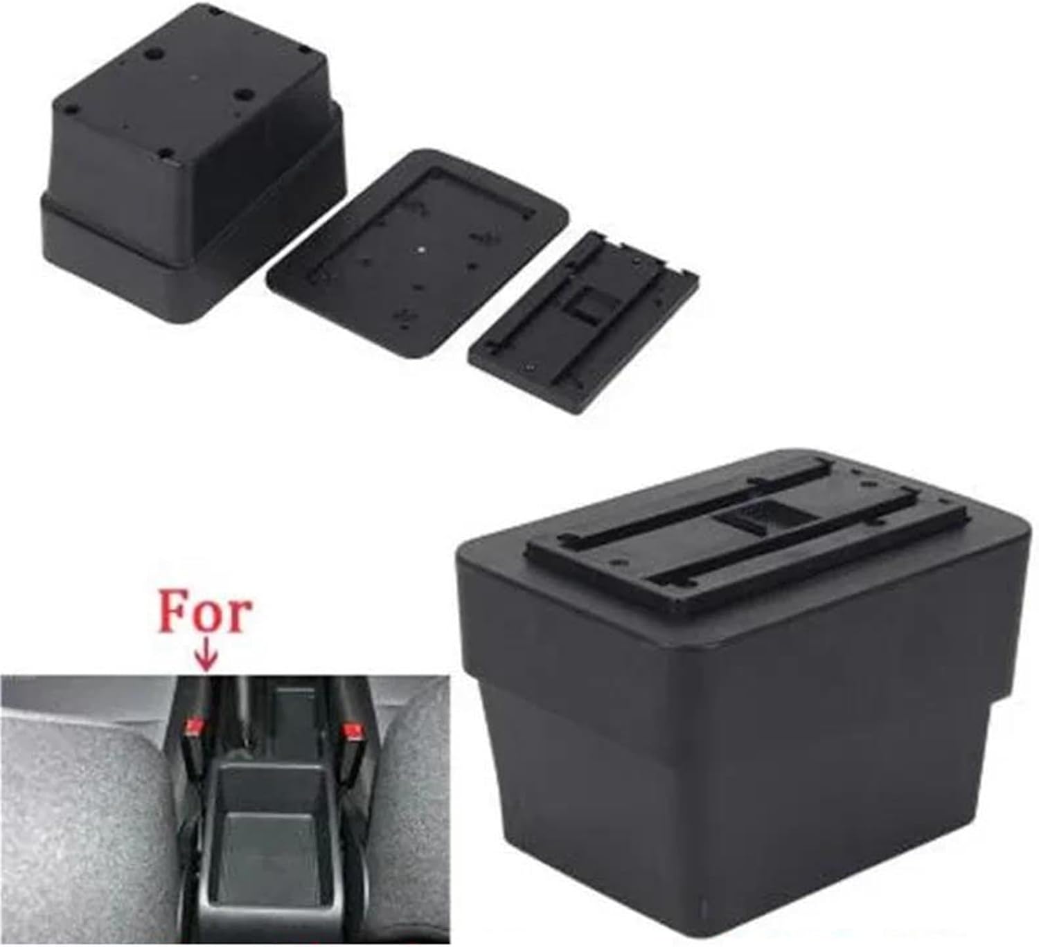 Car Armrest Box With Cup Holder Double Layer Storage Armrest Box With 9 USB Ports For Skoda For Fabia 3 2015 2016 2017