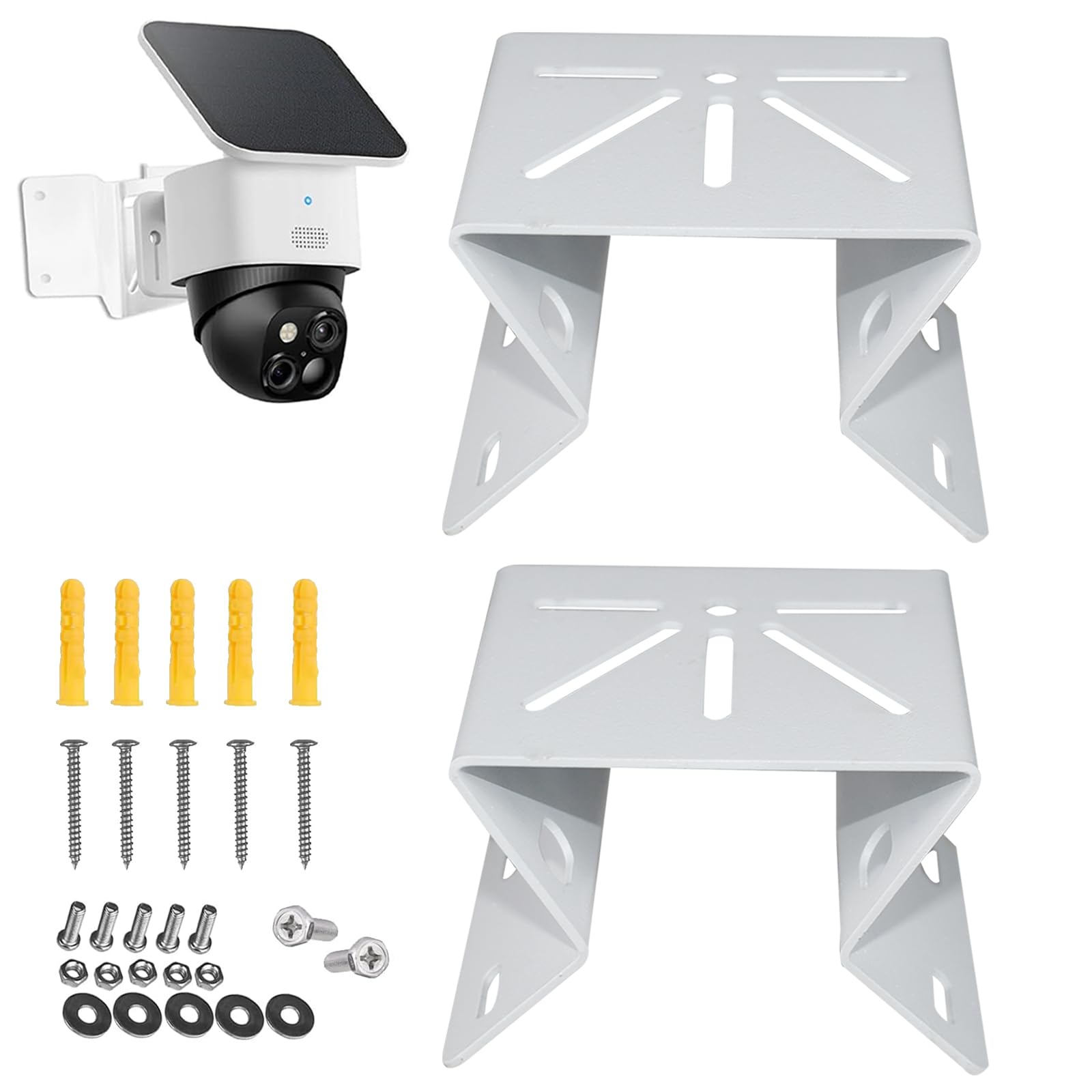 Corner Camera Mount Compatible with eufy SoloCam S340/E30/E42,eufy 4G LTE Cam S330,to Achieve a 270° Wider View of Exterior Wall Corner,Bracket for