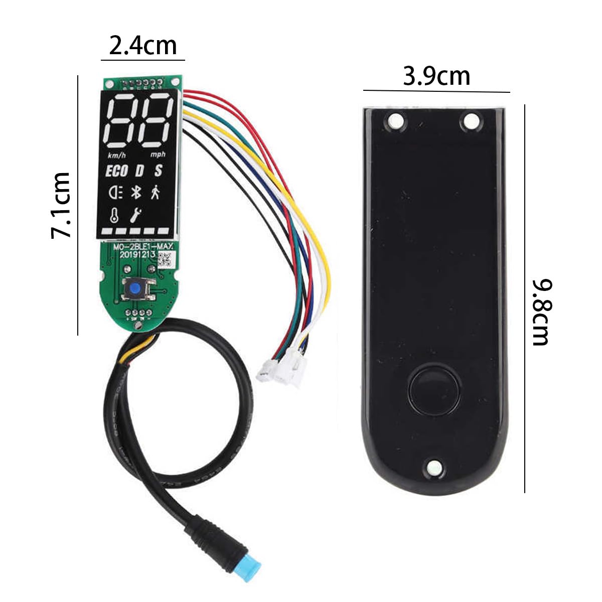 Tablero de scooter eléctrico, placa de circuito impreso impermeable con Bluetooth, pantalla transparente y cubierta negra, compatible con scooter MAX G30