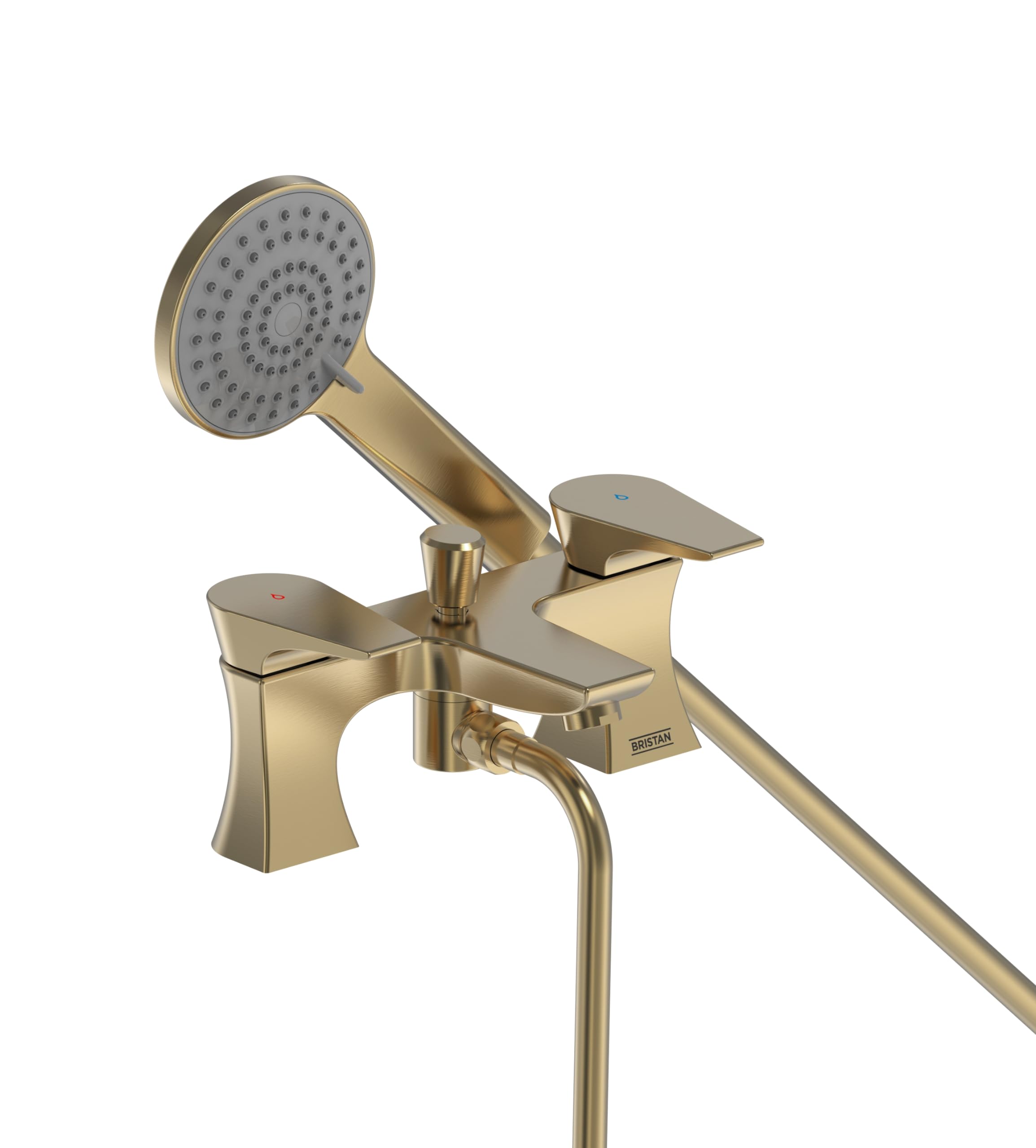 Bristan Hourglass Bath Shower Mixer Tap Brushed Brass 5014868080468