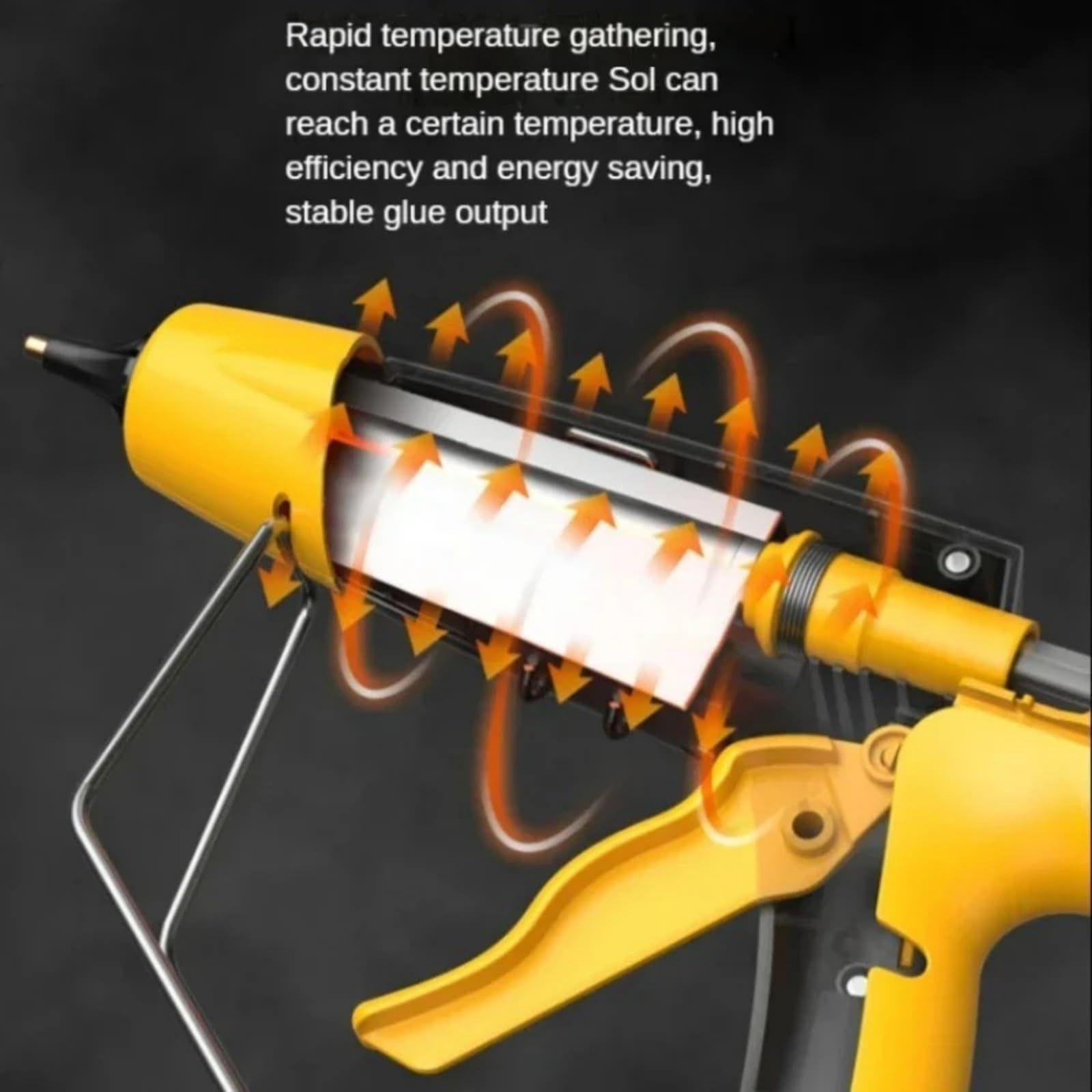 Pistola Silicona Caliente, Pistola de Pegamento termofusible de 200/300/400/800 W con Temperatura Ajustable for Barras de Pegamento Caliente de 11 mm para Reparaciones(800w)