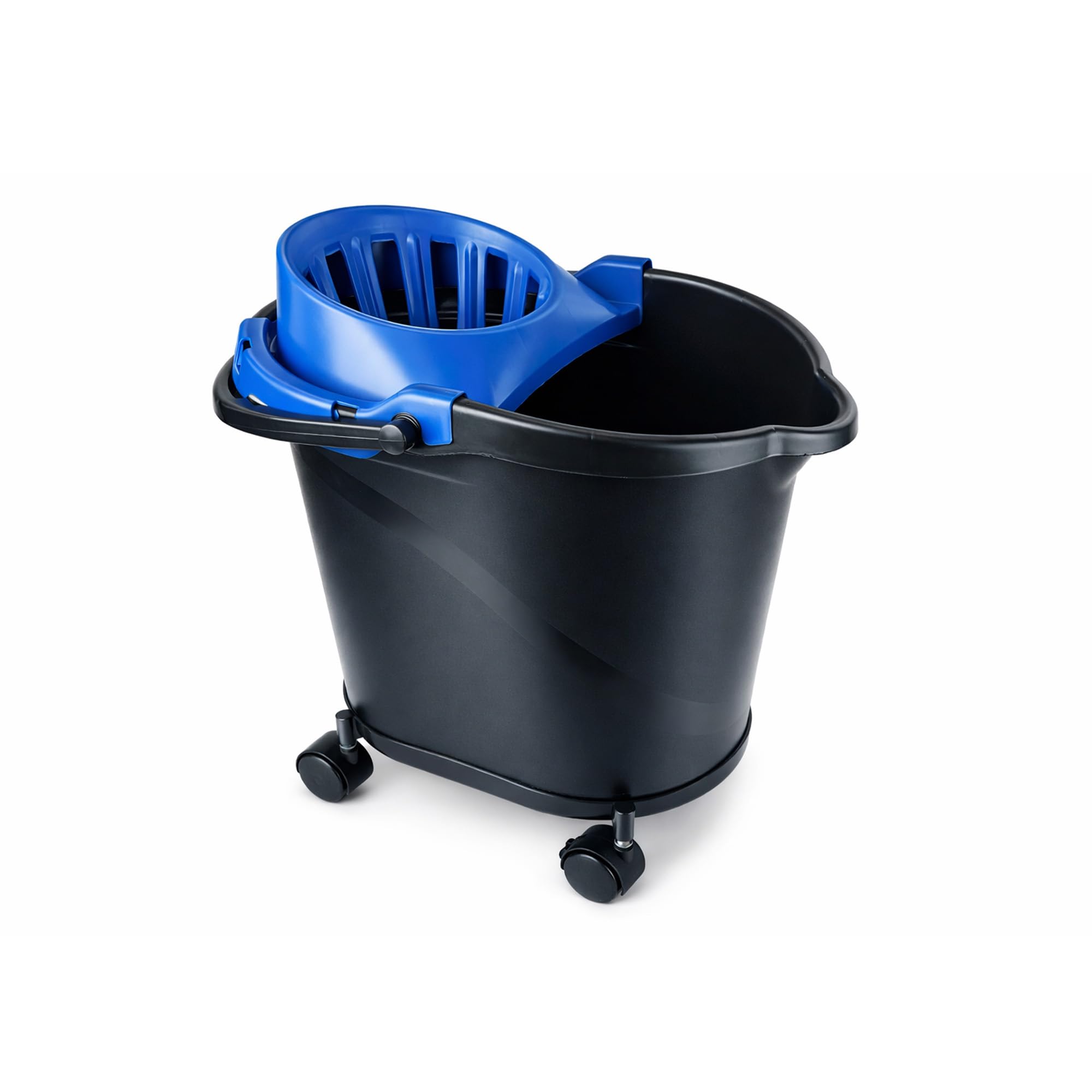 Pamex - Cubo 15l One Intrasecchio con Escurridor y Ruedas - 12 Unidades (Azul)
