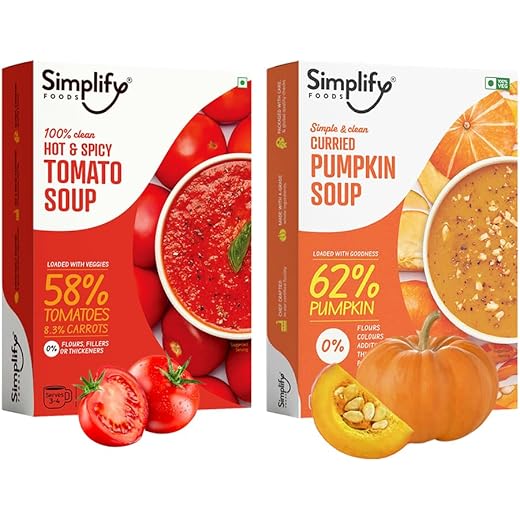 Hot & Spicy Tomato Soup + Curried Pumpkin Soup 500ml