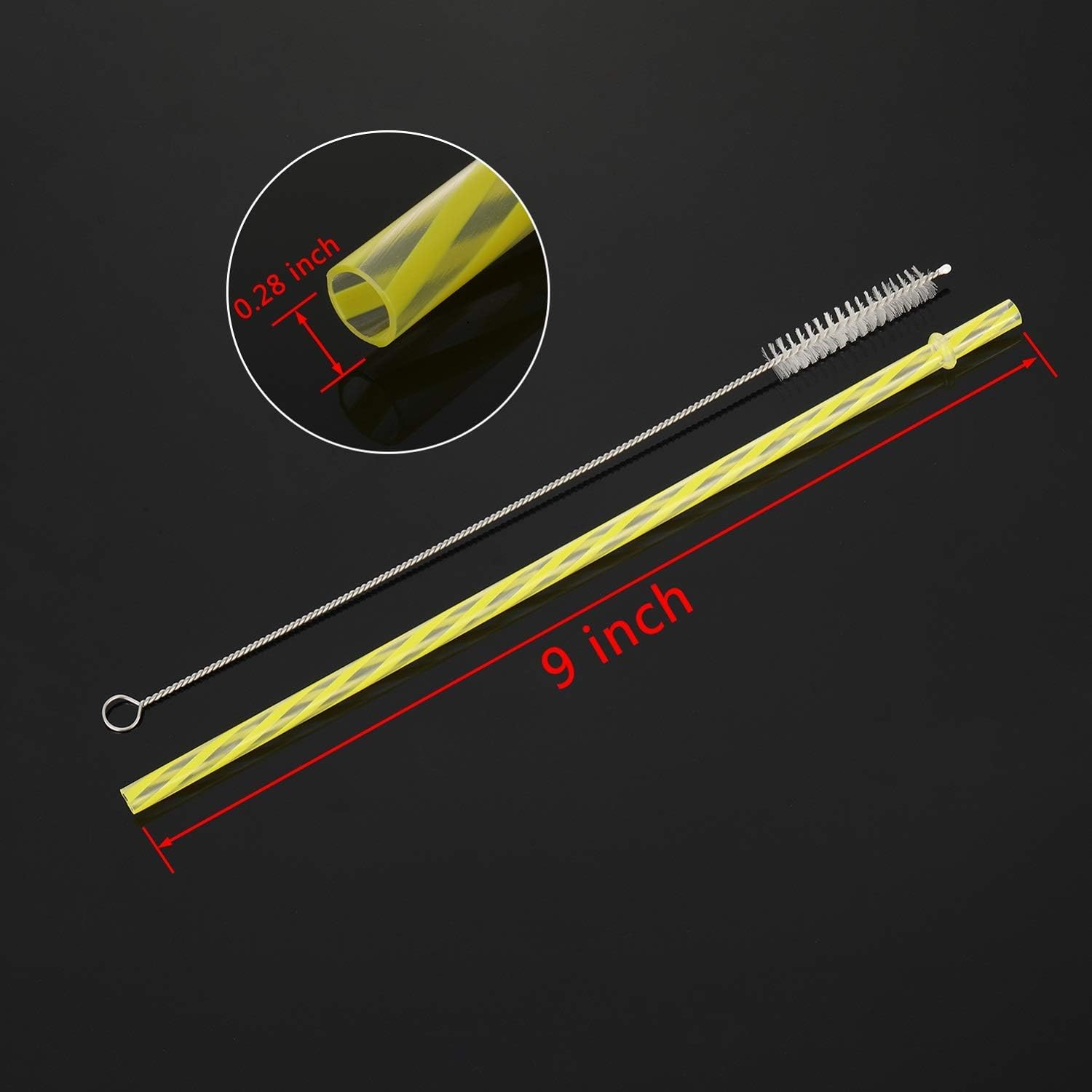 🔥 Crazy Deals Jovitec 50 Pieces Reusable Drinking Straw Thick Plastic Straws with Cleaning Brush Straw Cleaner (9 Inch, Multi Color 2)