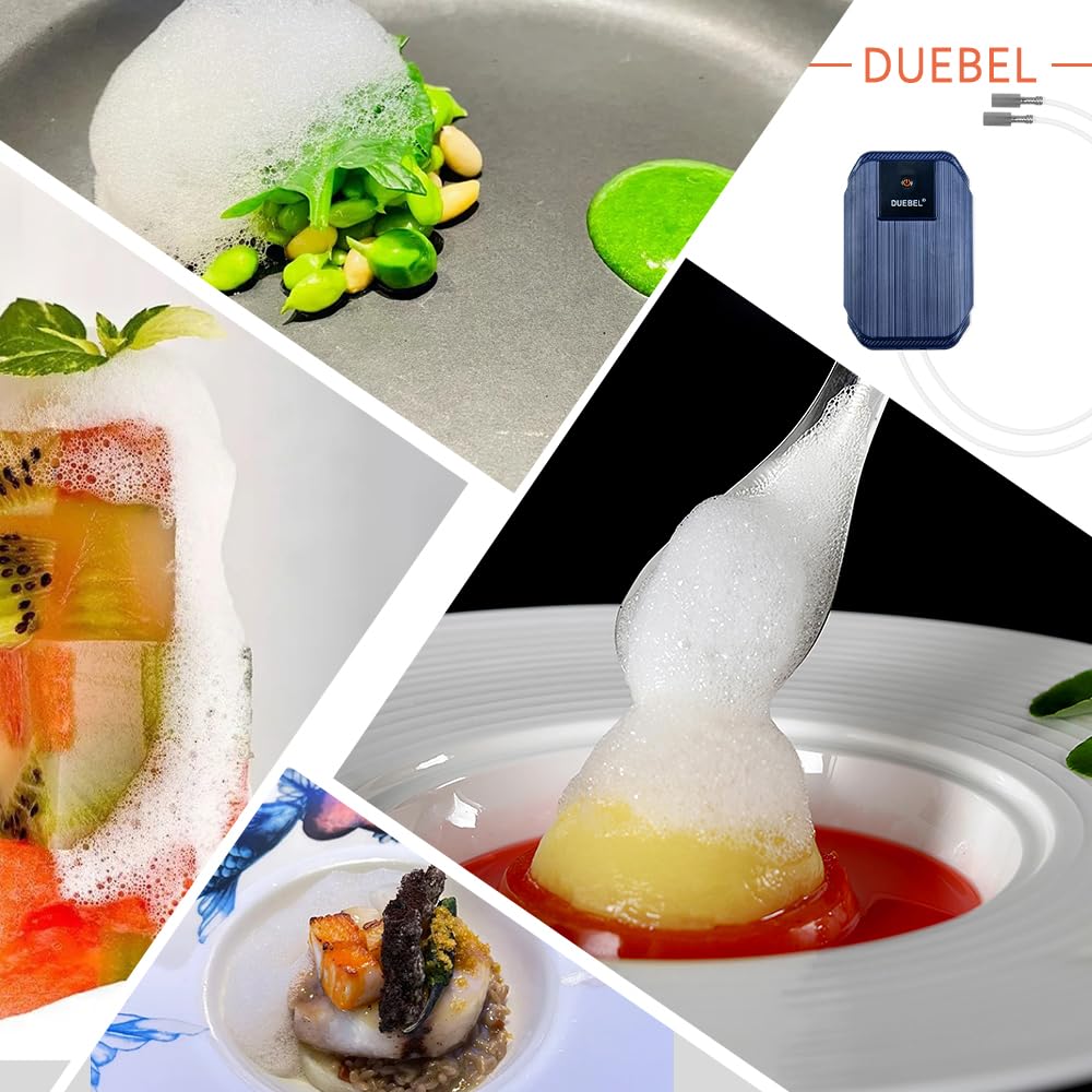 DUEBEL Kit generatore di schiuma per cucina molecolare, ricaricabile, portatile, efficiente, kit per la produzione di schiuma per alimenti, strumento creativo da chef per cucine progressive, blu navy