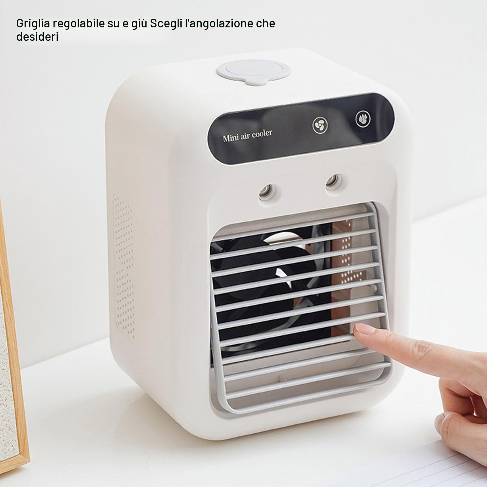 Ejoyous Aria condizionata, mini climatizzatore portatile 4 in 1, umidificatore da tavolo con serbatoio dell'acqua da 500 ml